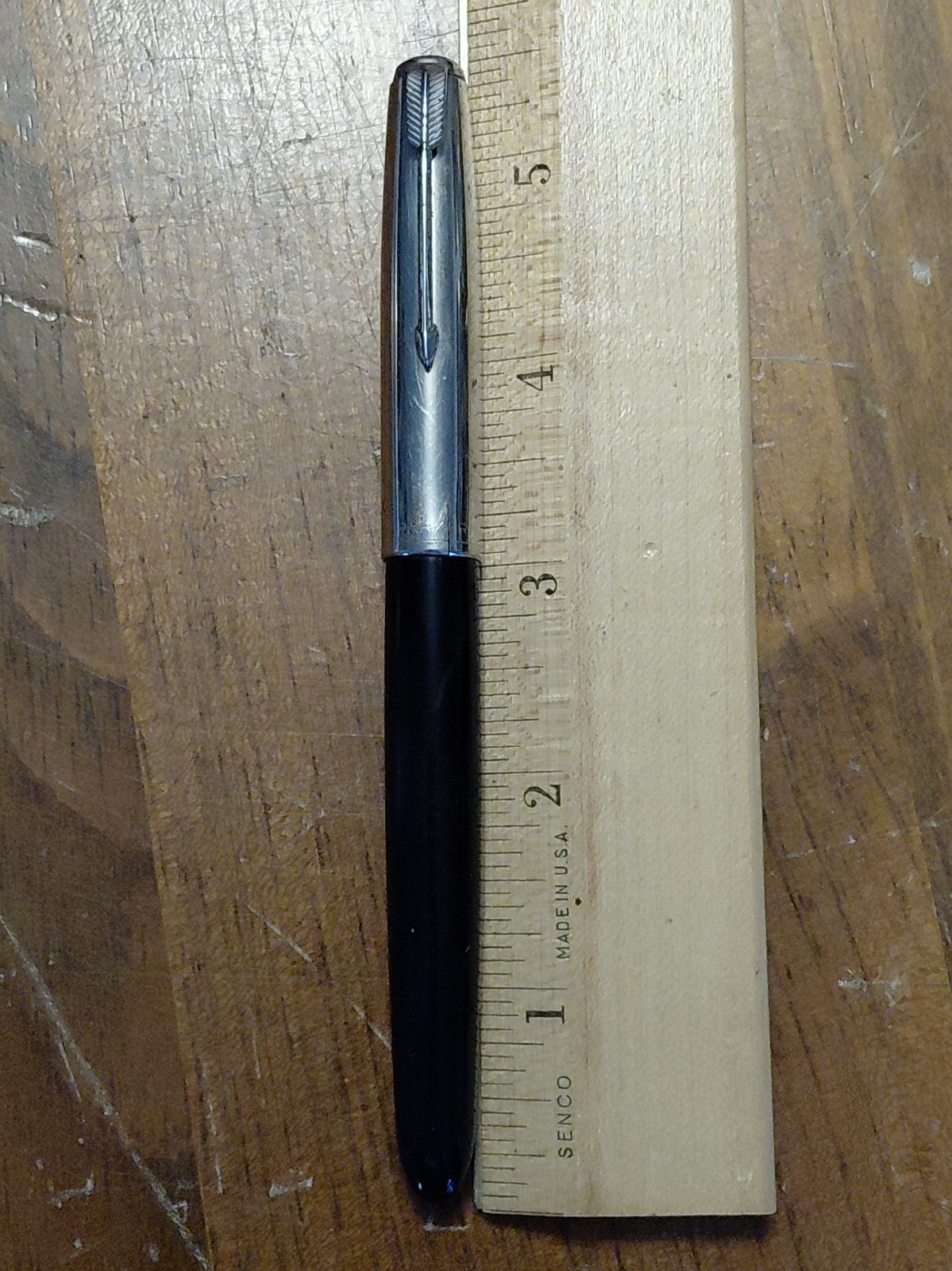 Vtg 1950s Parker 51 Fountain Pen Black Aerometric Filler Made In USA MCM