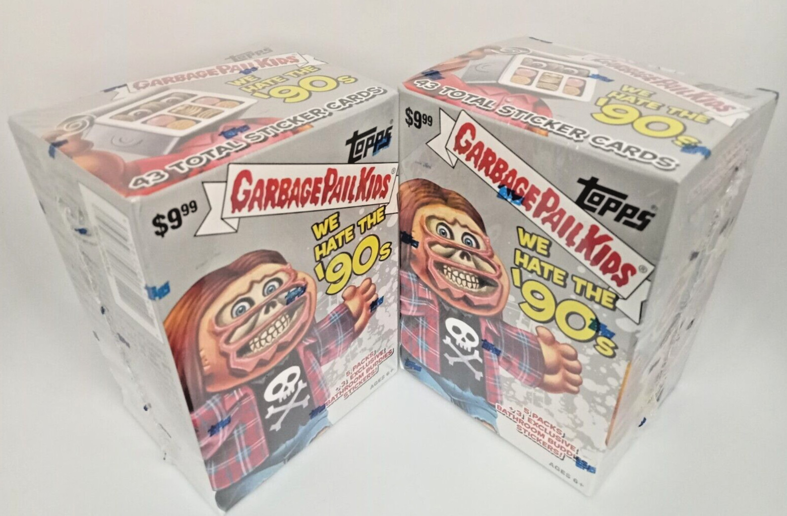(2x BOXES) GPK We HATE THE 90s TOPPS GARBAGE PAIL KIDS SEALED MINT BLASTER LOT