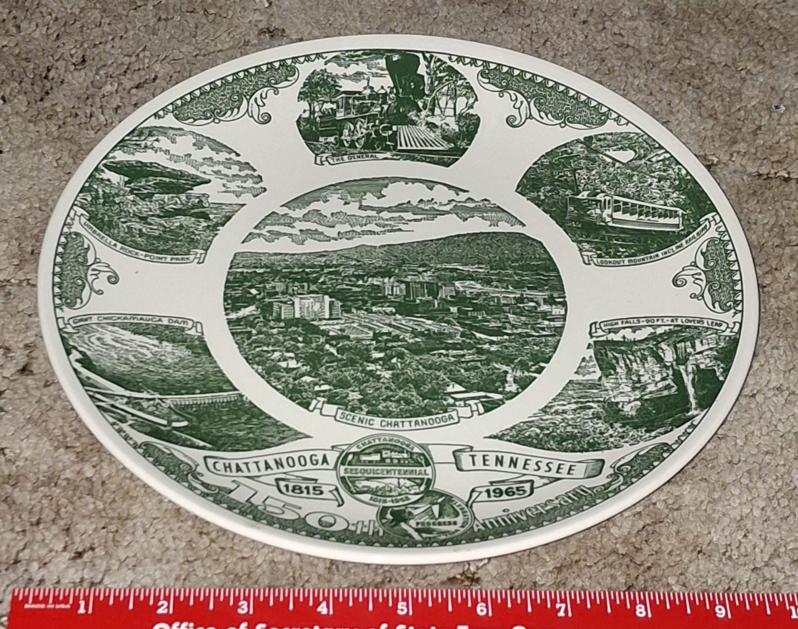 Chattanooga Tennessee 150th Anniversary Sesquicentennial Collector Plate