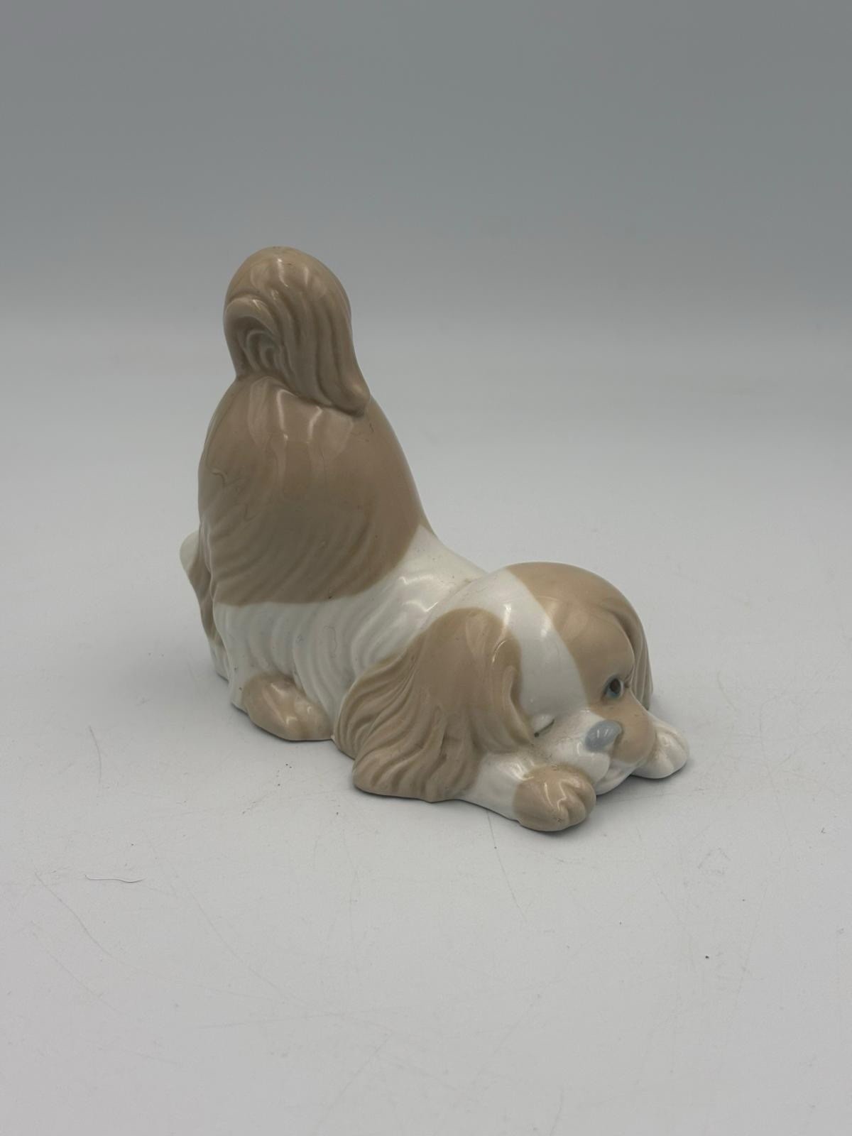 Vtg Porceval Spain Winking Shih Tzu Dog Figurine Porcelain Ornament Lhasa Apso