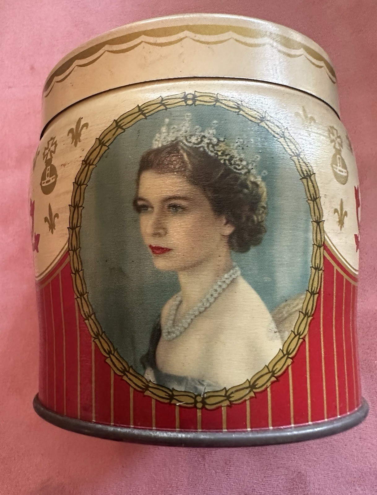 Vintage Queen Elizabeth II Coronation Prince Phillip 1953 Henry Thorne Candy Tin