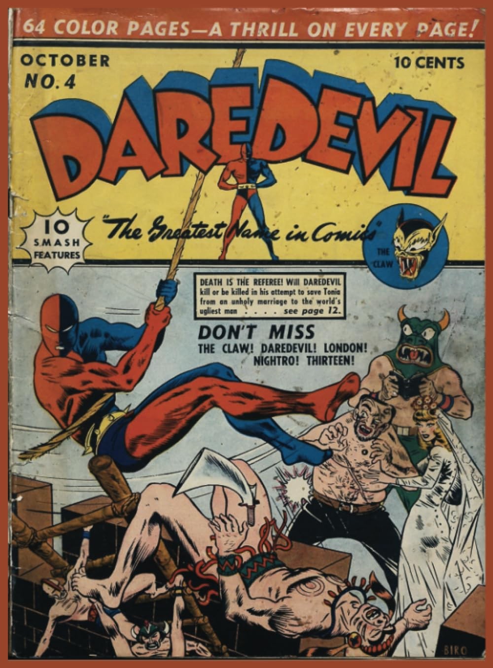 Daredevil (Golden Age) #4: Vintage Superhero Comic Book | October 1941 Daredevil (Golden Age) #4: Vintage Superhero Comic Book | October 1941