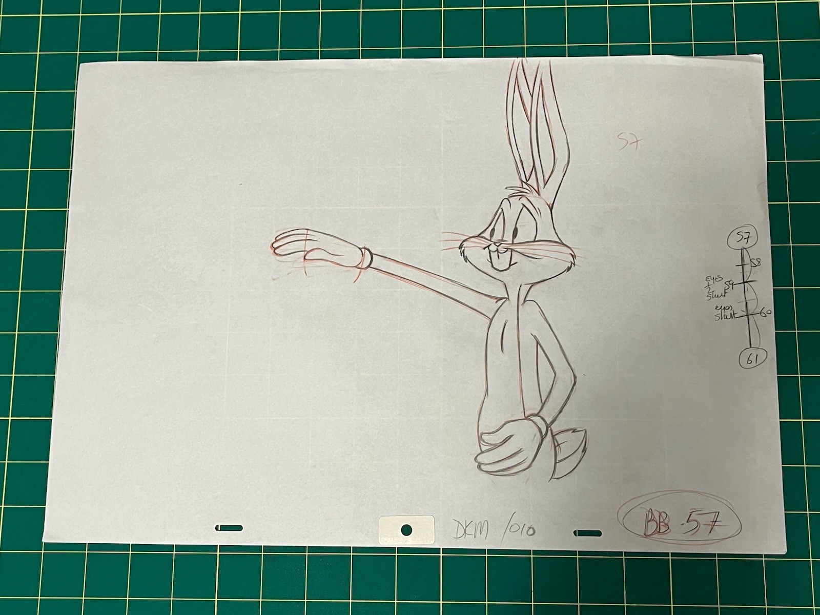 WB’s LOONEY TOONS Original Production Drawing • Back In Action • BUGS BUNNY