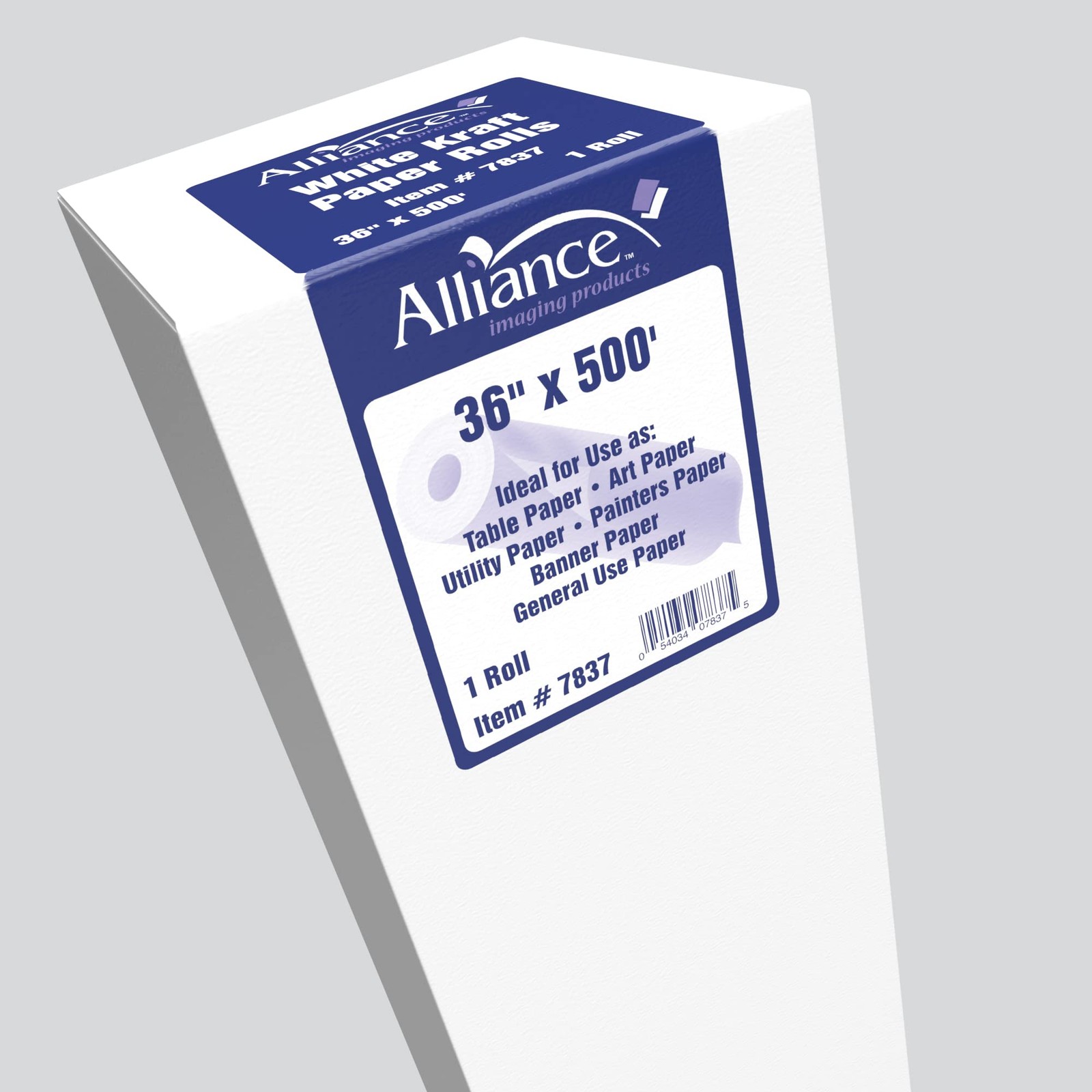 Alliance White Kraft Paper Roll For Arts And 36 X 500 Ideal For Paints Wall Art