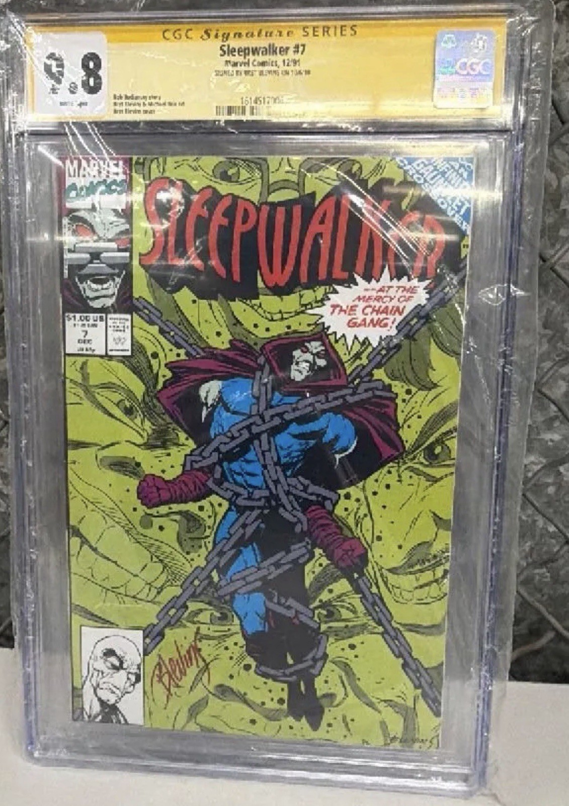 Sleepwalker 7 CGC 9.8 Signature Series Signed Bret Blevins White Pages Marvel