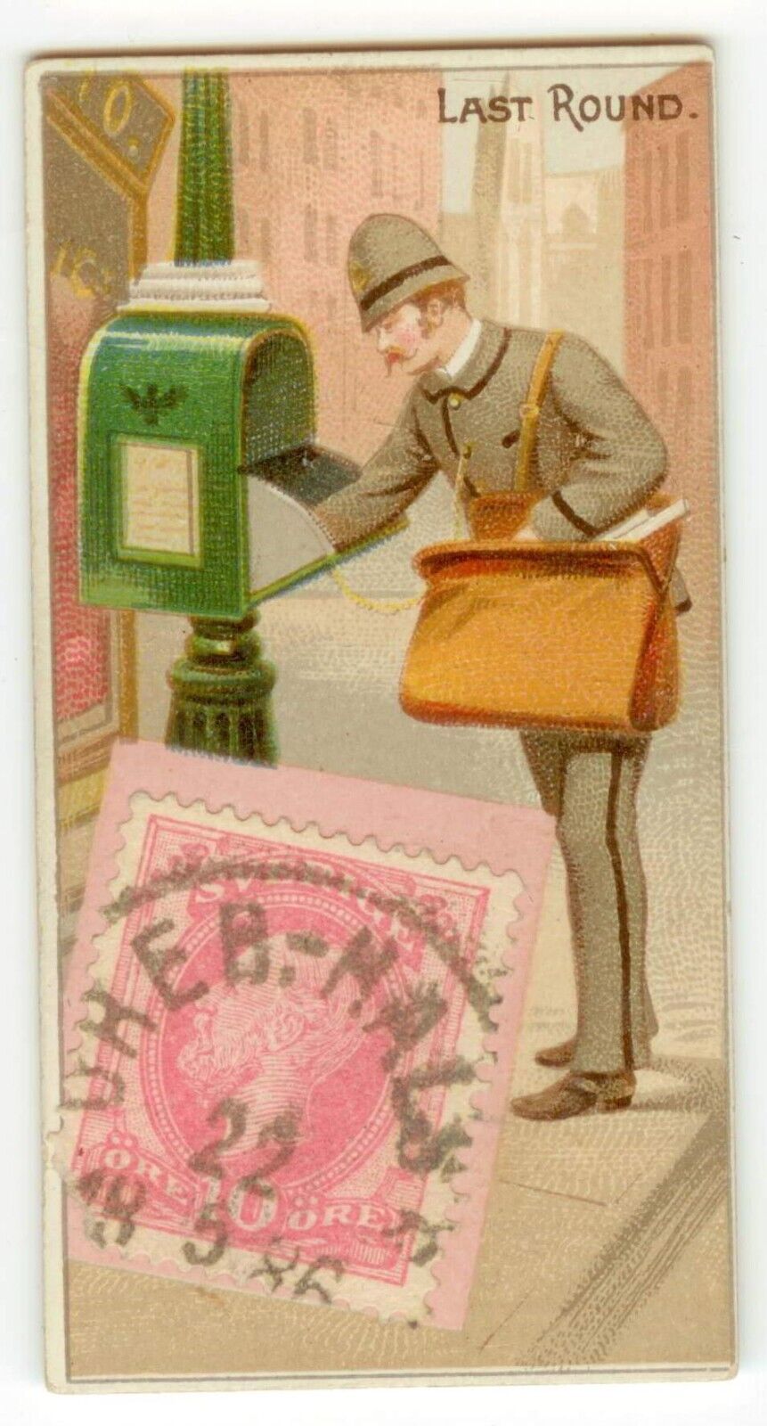 c1889 Duke\'s Postage Stamp card - Last Round - Sweden stamp