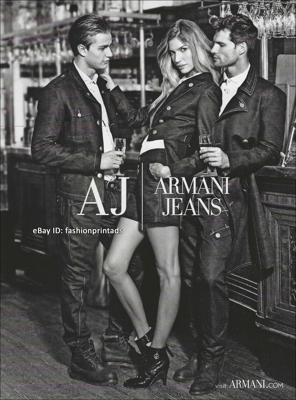 ARMANI JEANS 1-Page PRINT AD Fall 2013 CHLOE BELLO Tomas Skoloudik LAURIN KRAUSZ