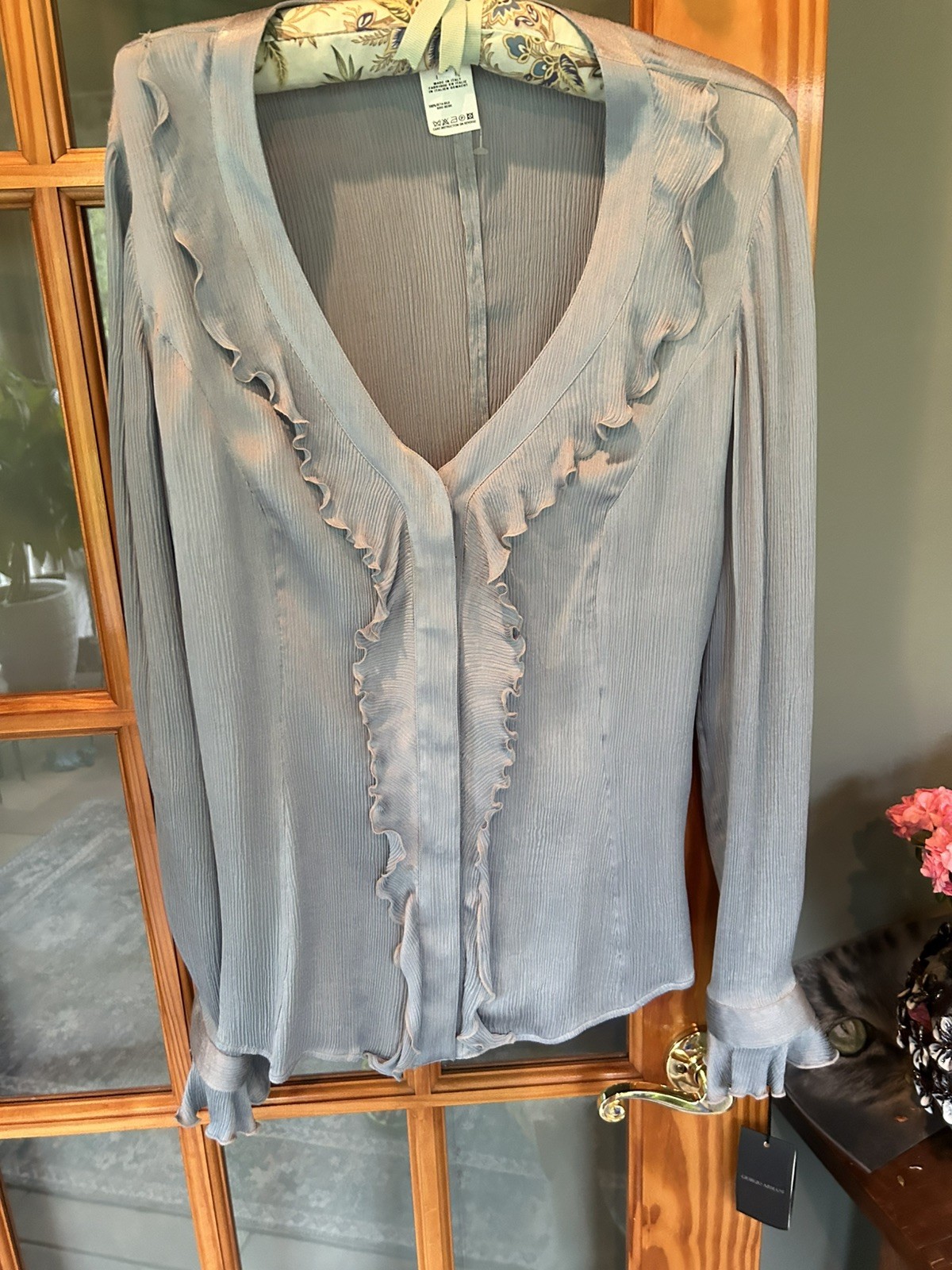 Giorgio  Armani 42 Silk  Blouse New Gorgeous Blouse NWOT