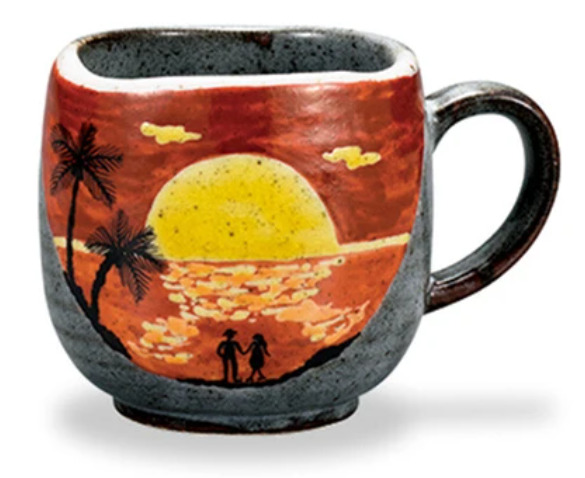 Kutani yaki ware Japanese Ceramic Coffee Cup Mug Made in Japan Boxed