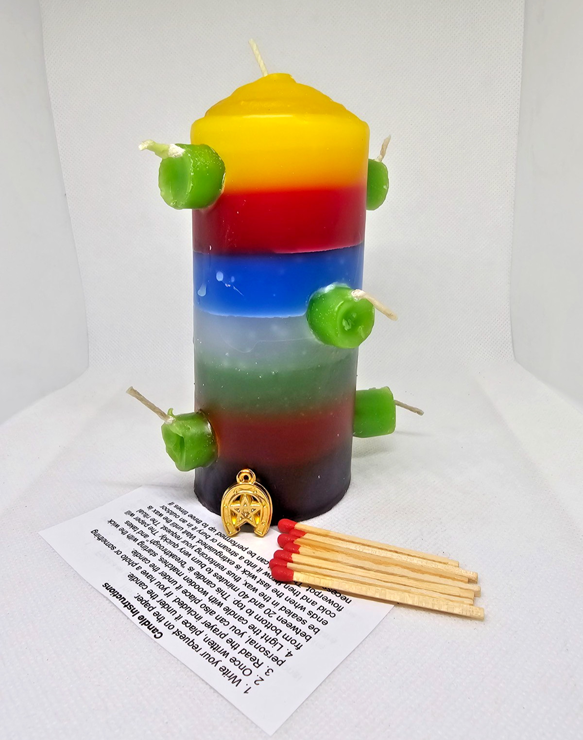 7 WICKS 7 COLOR CANDLE / VELA 7 MECHAS 7 COLORES SPELL BREAKER