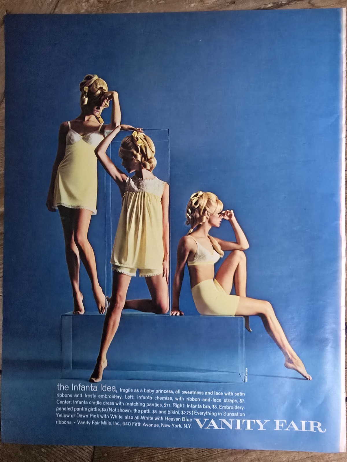 1968 Women's Warners Yellow Infanta Idea Girdle Slip Bra Pajamas Vintage  ad 