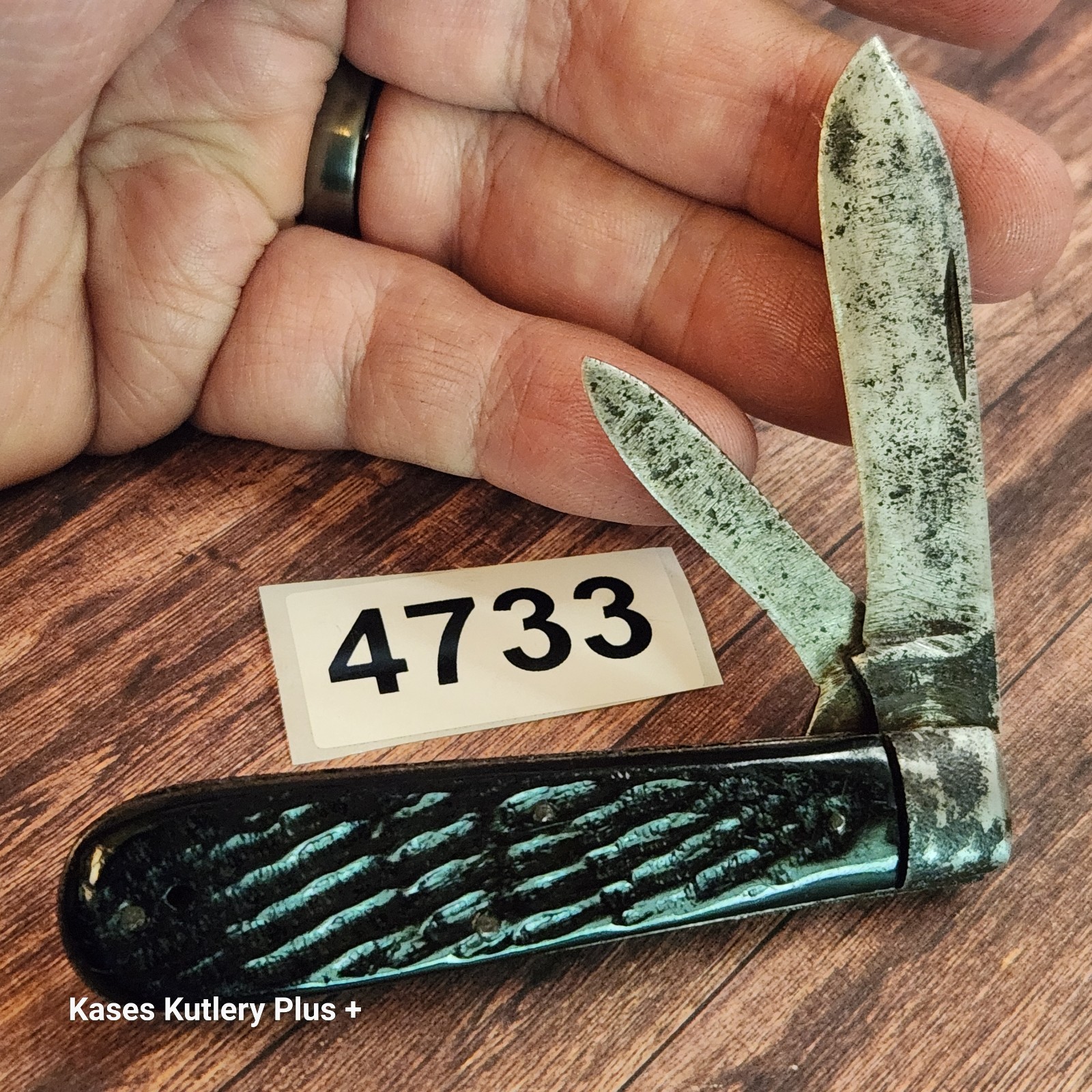KA-BAR Union Cut Co Swell End Jack Knife Made In USA 3.38