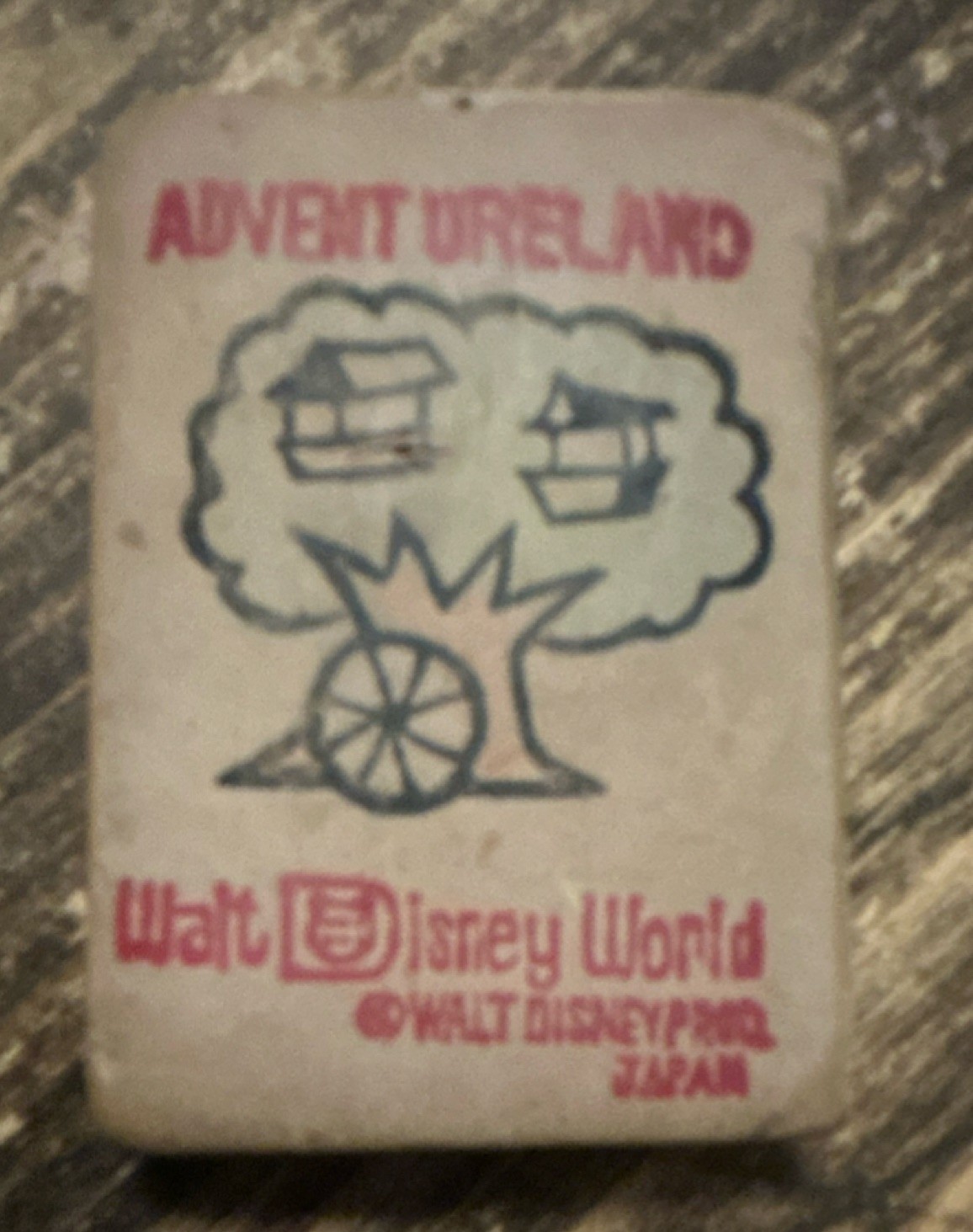 Vintage 1970s Walt Disney Adventureland Souvenir Eraser Used 