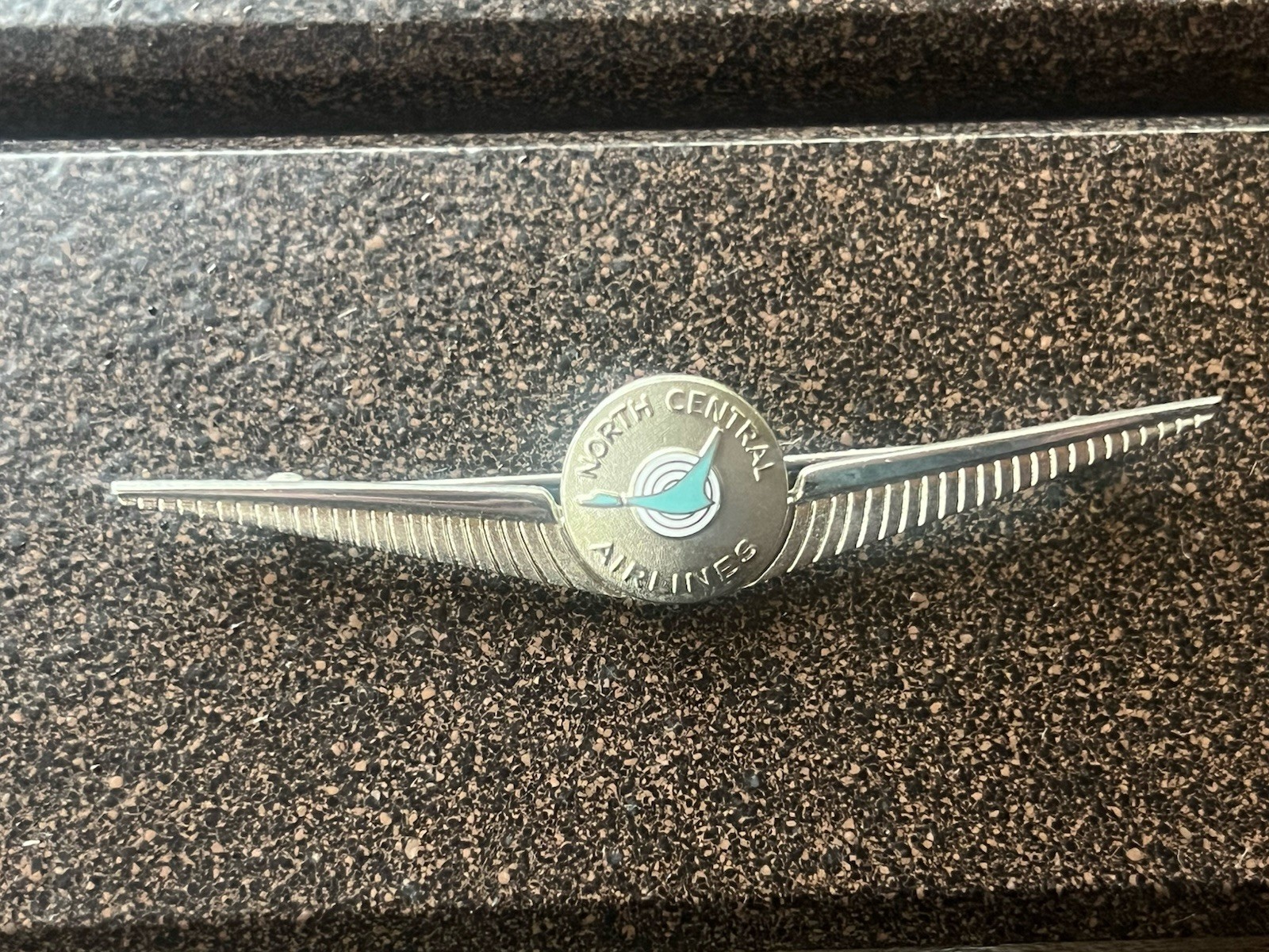 Vtg 1960's North Central Airlines Pilot Wing Pin Badge Herman The Duck Rare 