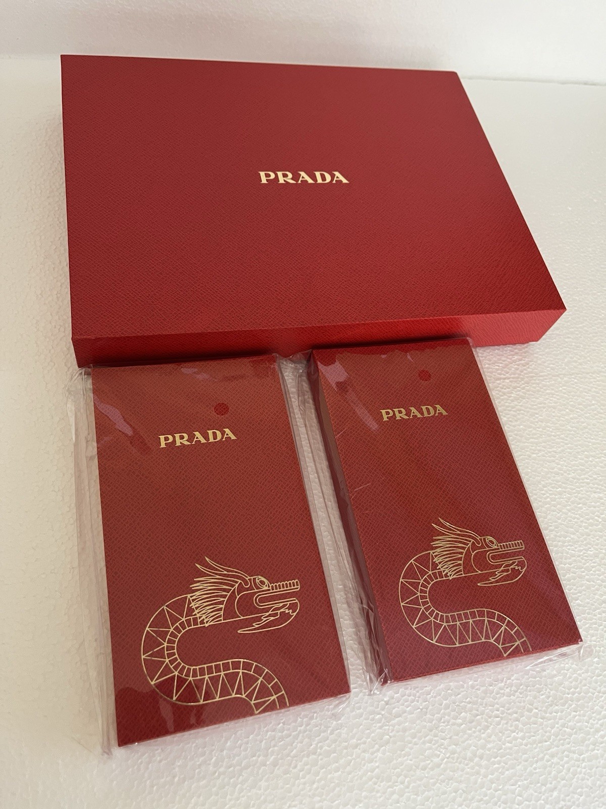 Prada Chinese Lunar New Year 2024 Dragon Red Envelope Gift Set
