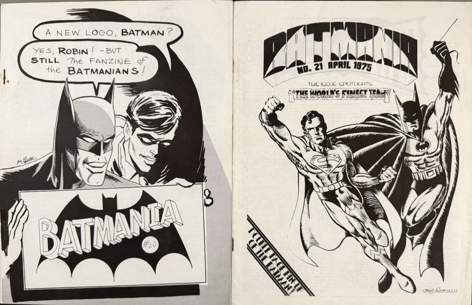 Batmania #20 and #21 - high grade rare fanzines (see note)