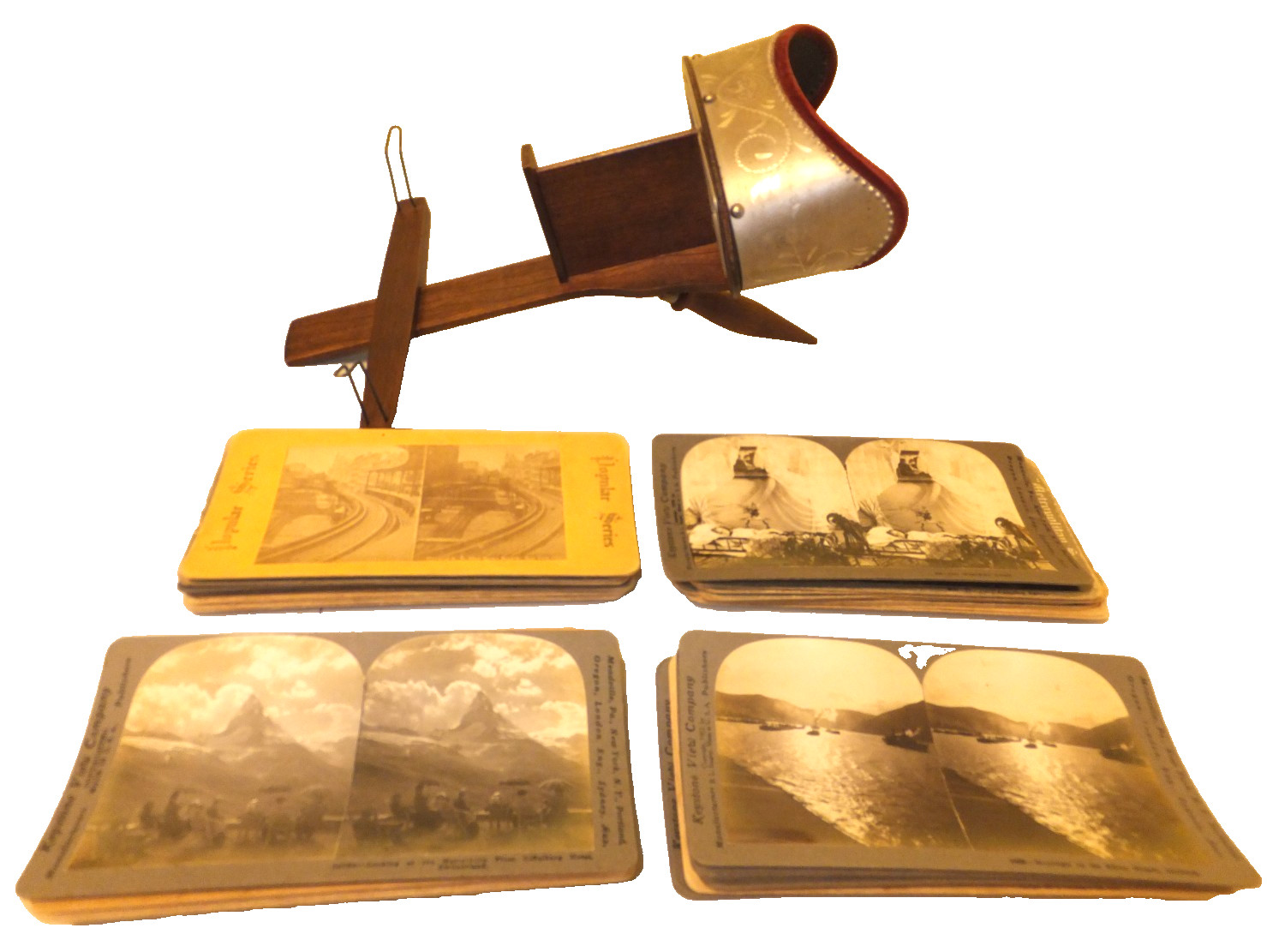 1904 Keystone Stereoscope - Lot of 41 Miscellaneous Cards of People and Places