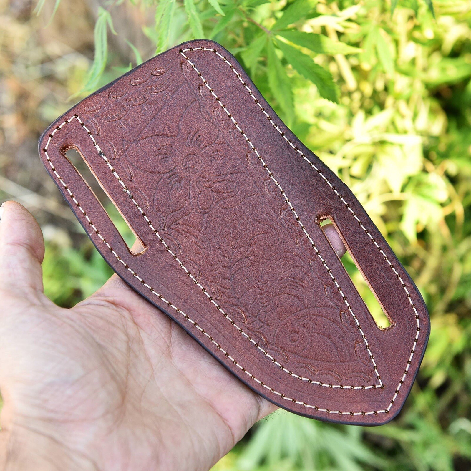 Handmade Horizontal carry Sheath Fixed blade Knife Leather Sheath Holster 471x