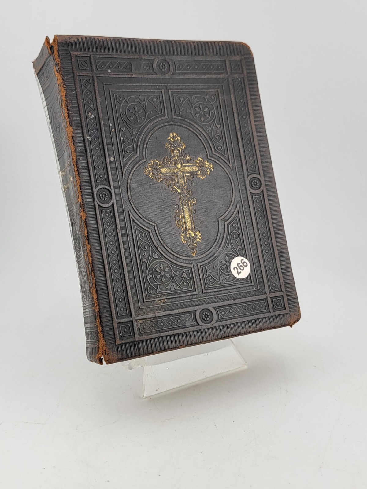 Rare Antique 1887 German Small Bible With Gold Gilded Papper Ends 6