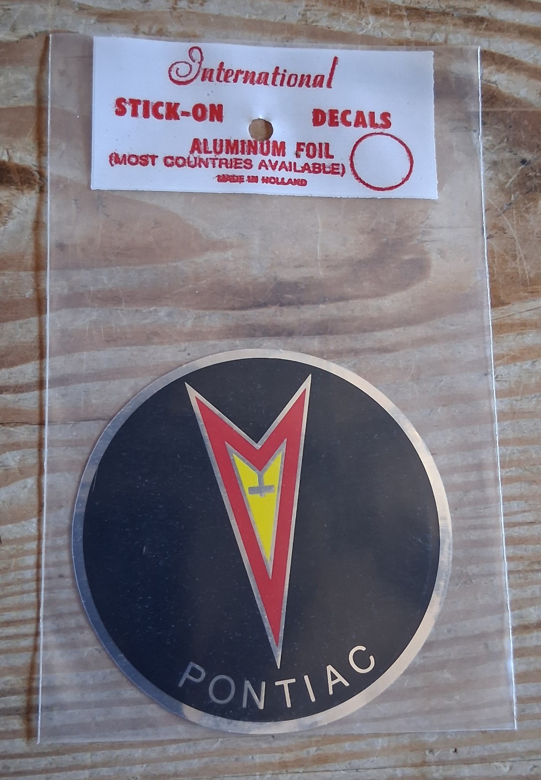 (TEN) NOS VINTAGE ALIMEX PONTIAC DECALS/STICKERS MADE IN HOLLAND