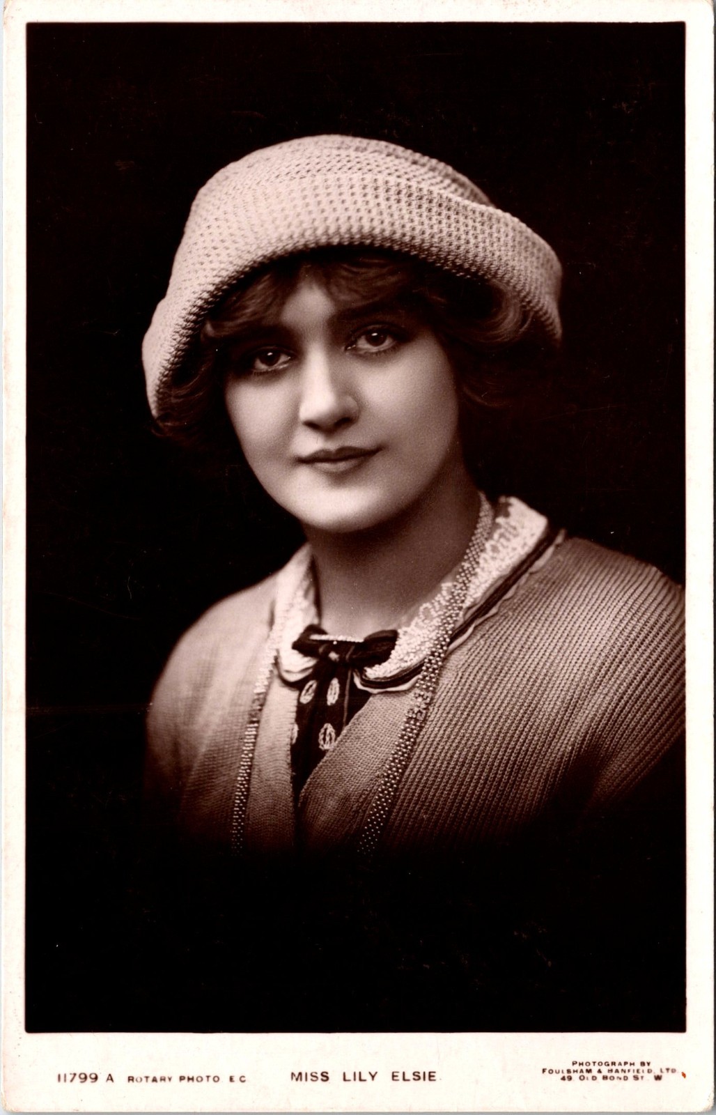 MISS LILY ELSIE : PRETTY STAGE ACTRESS : ROTARY PHOTO  :  RPPC  c 1916