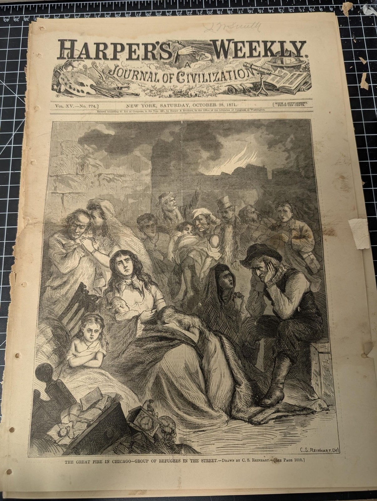Harper’s Weekly – October 28, 1871 – Complete w/ Supplement (24 pp) | Great Chic