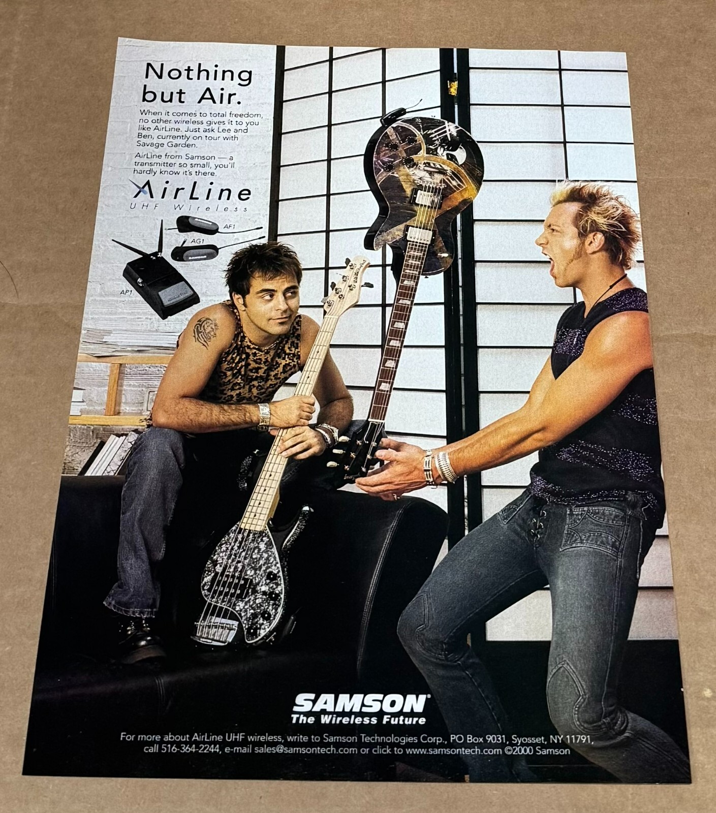 SAMSON MICS - Savage Garden - 2000 Print Advertisement