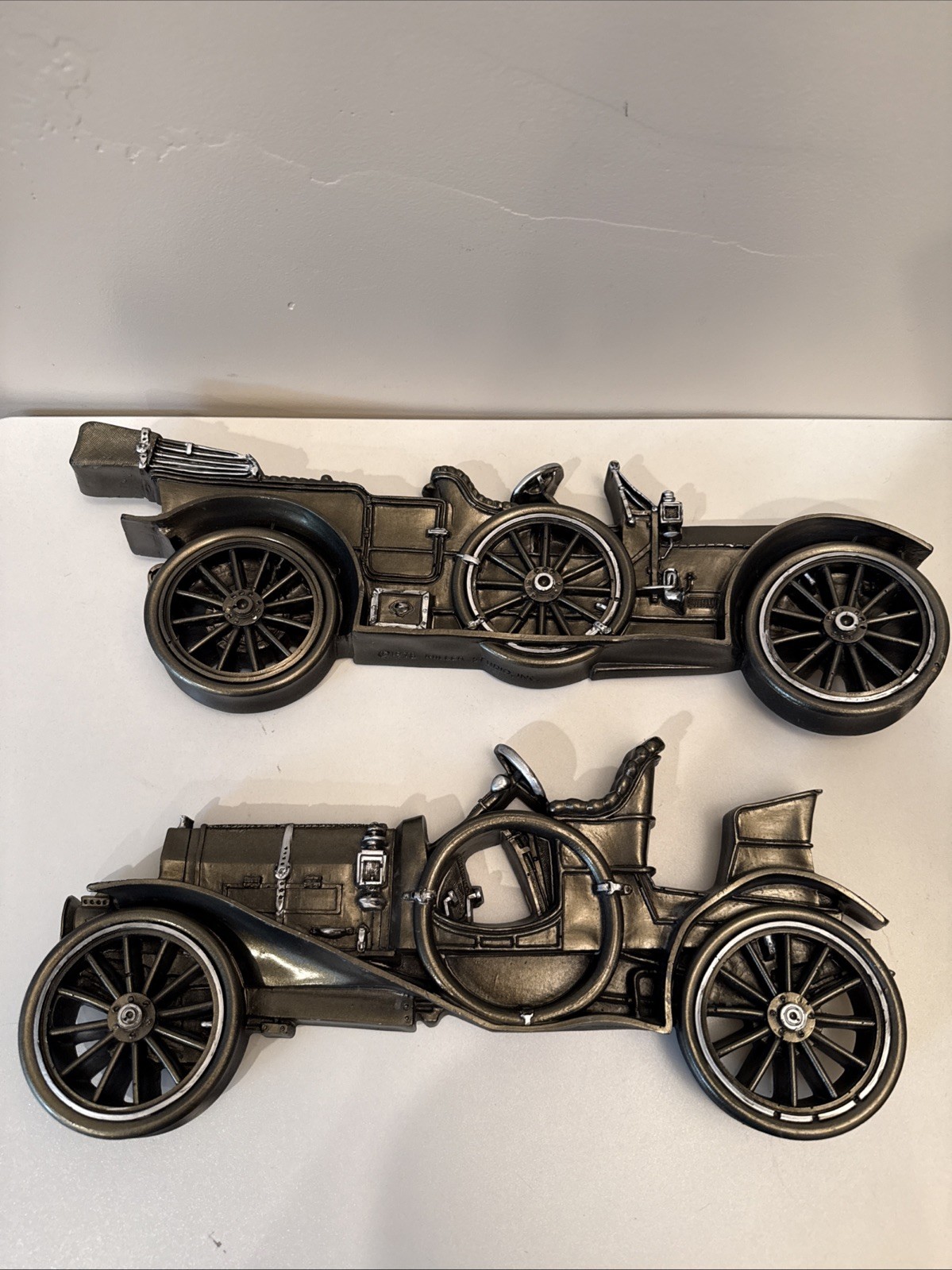 Miller Studio Wall Plaques Vtg 1978 Cars Set Of 2