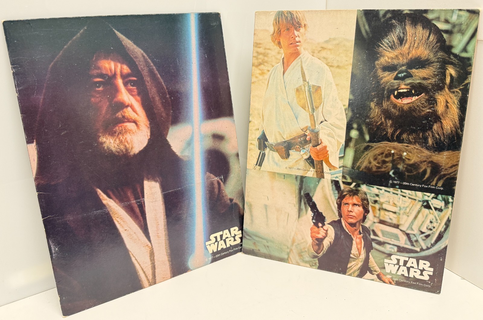 Vintage 1977 Star Wars Mead Portfolio Folders Obi-Wan Stormtrooper Luke Han Lot