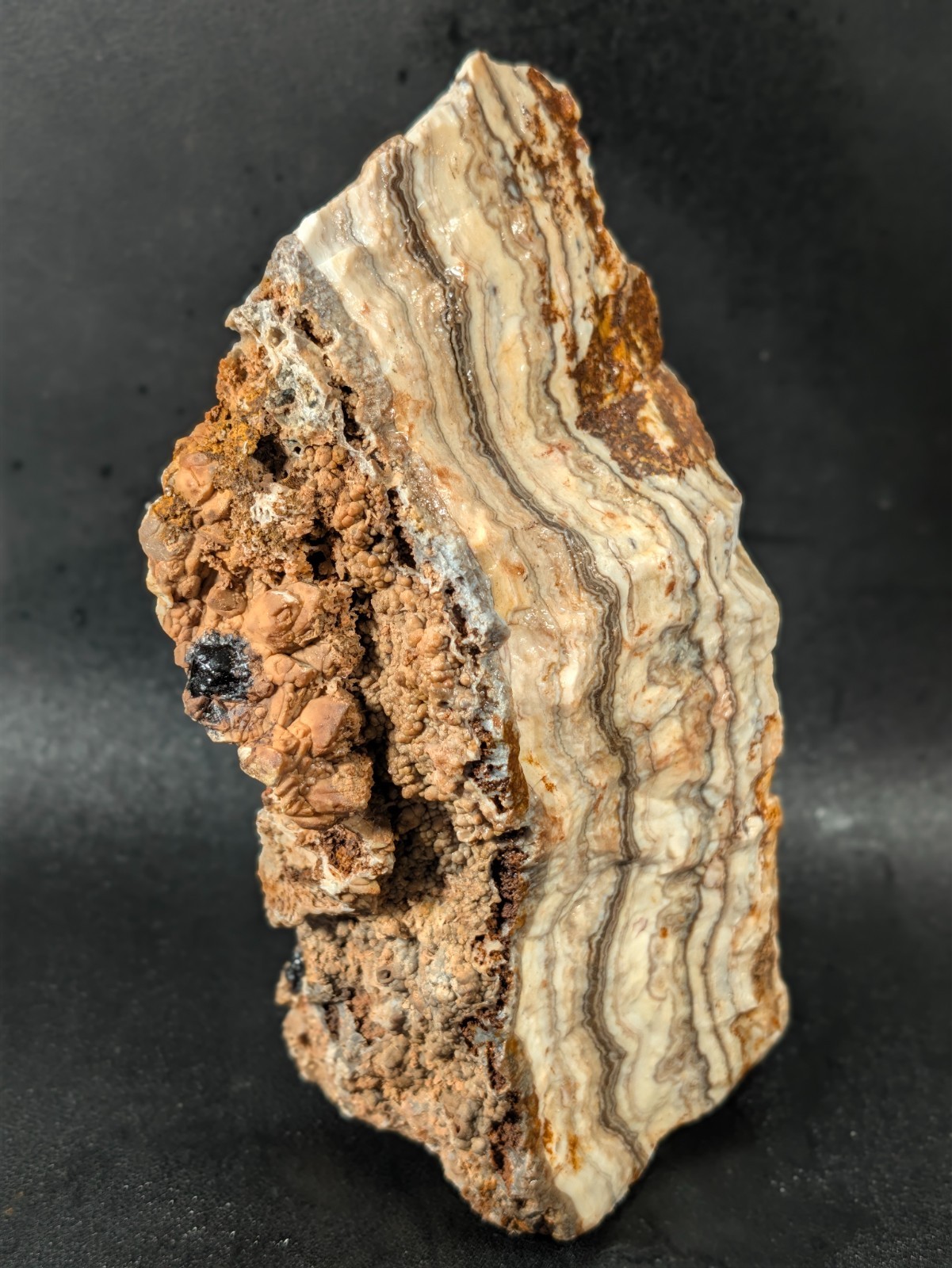 2.4 lb Banded Lapidary Rough Faced Fine Layering Agate Jasper Cabbing Material