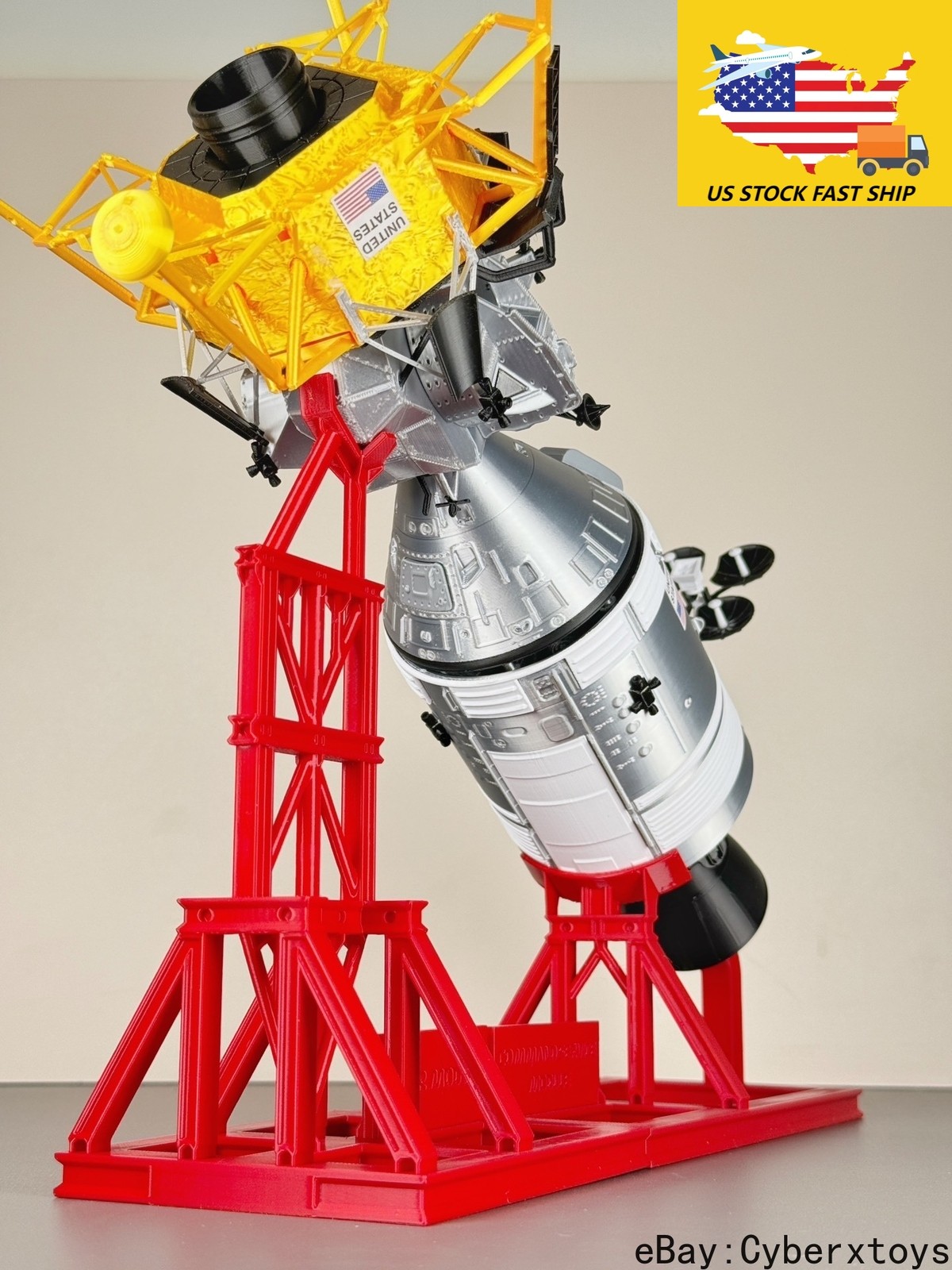 1/48 NASA Apollo Command Service Module CSM Lunar Module LM Model Finished Set