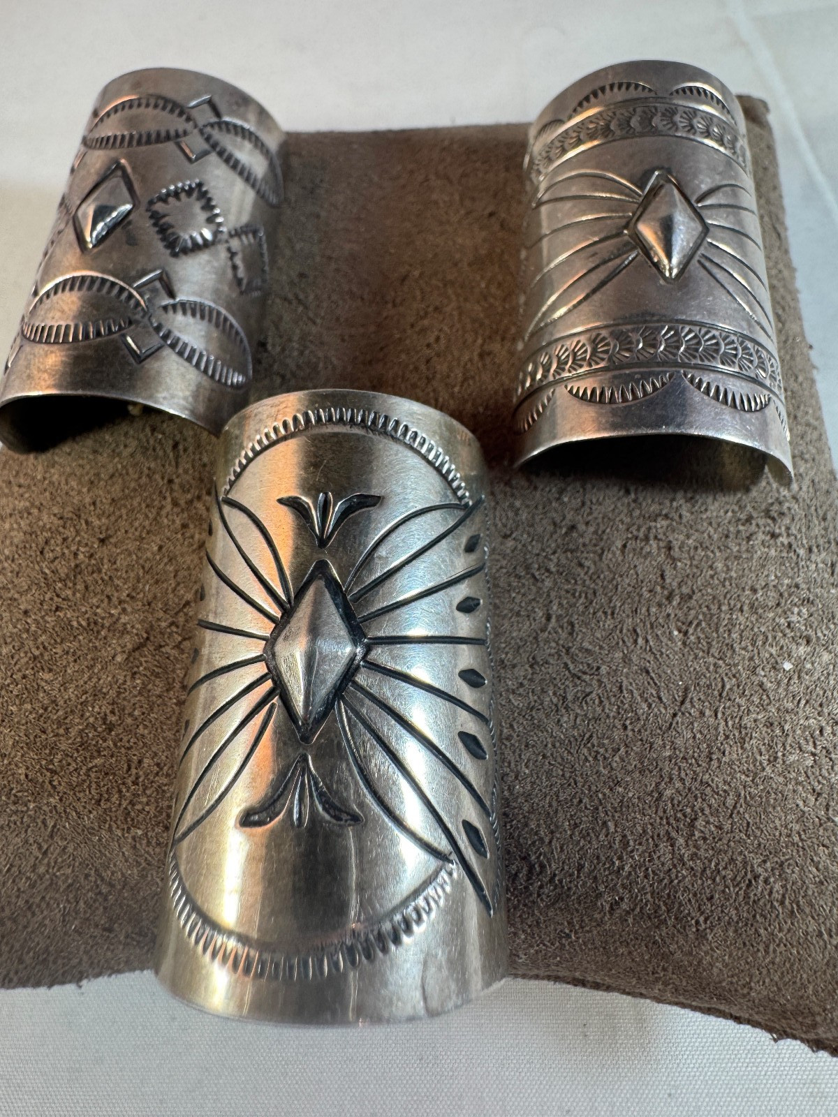 Vintage Carson B. Native American Sterling Silver Pony Tail Holder, Choose 1