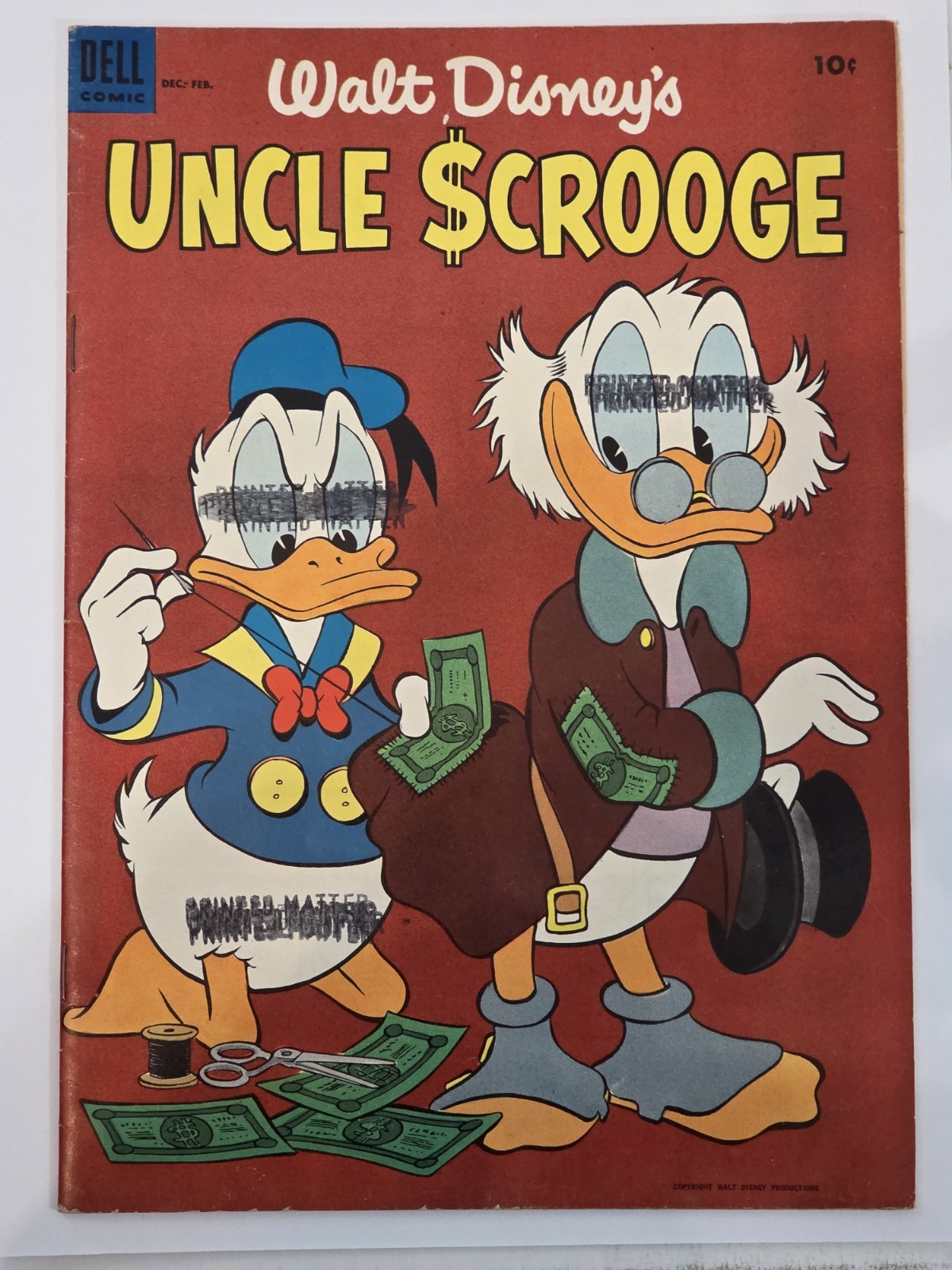 Uncle Scrooge #4 FN 1st In Series Disney 1954 Carl Barks Golden Age Beauty 
