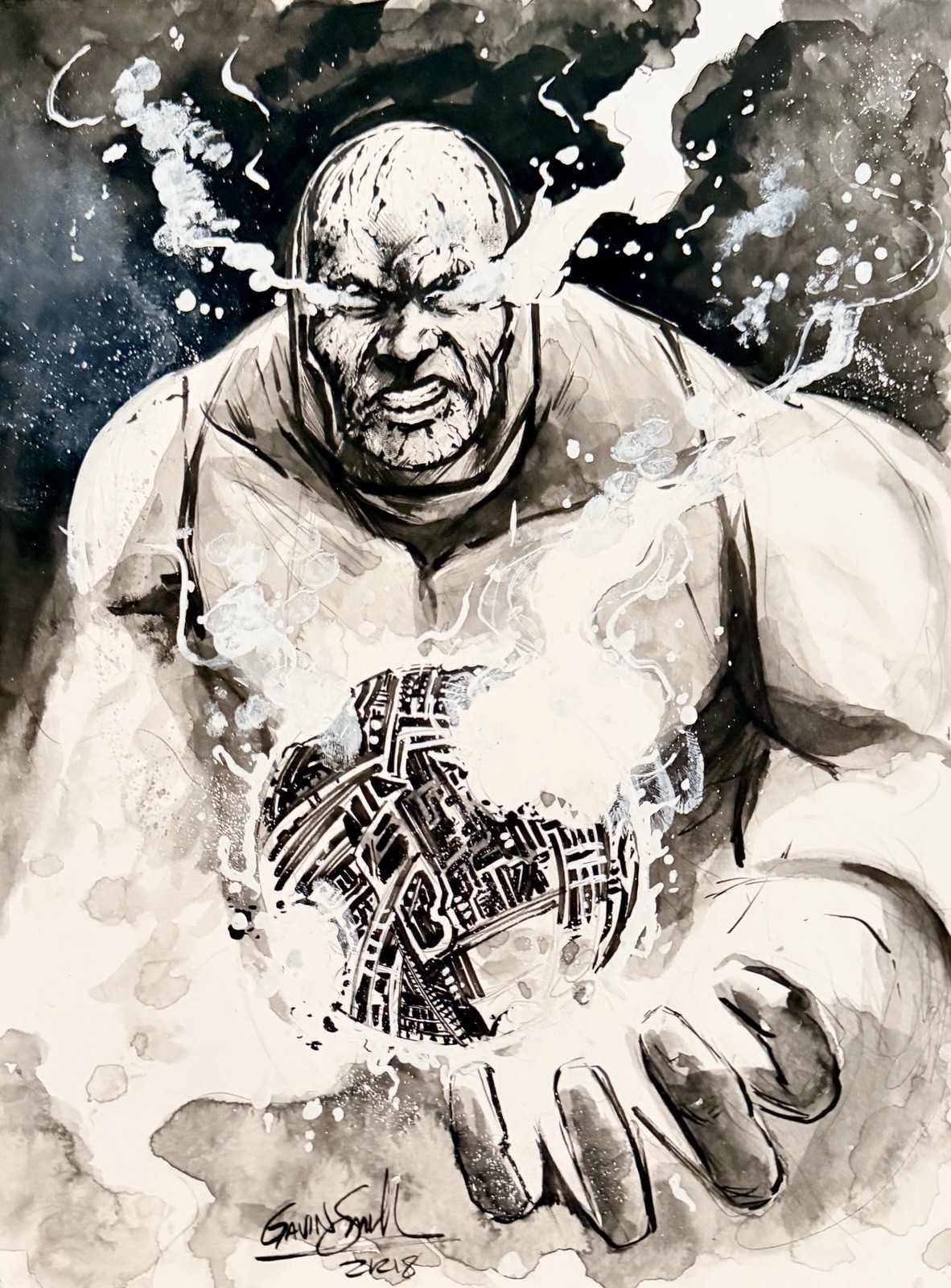 DC Villains: Darkseid - 9x12 Original Art by Gavin Smith w/COA - Not a Print