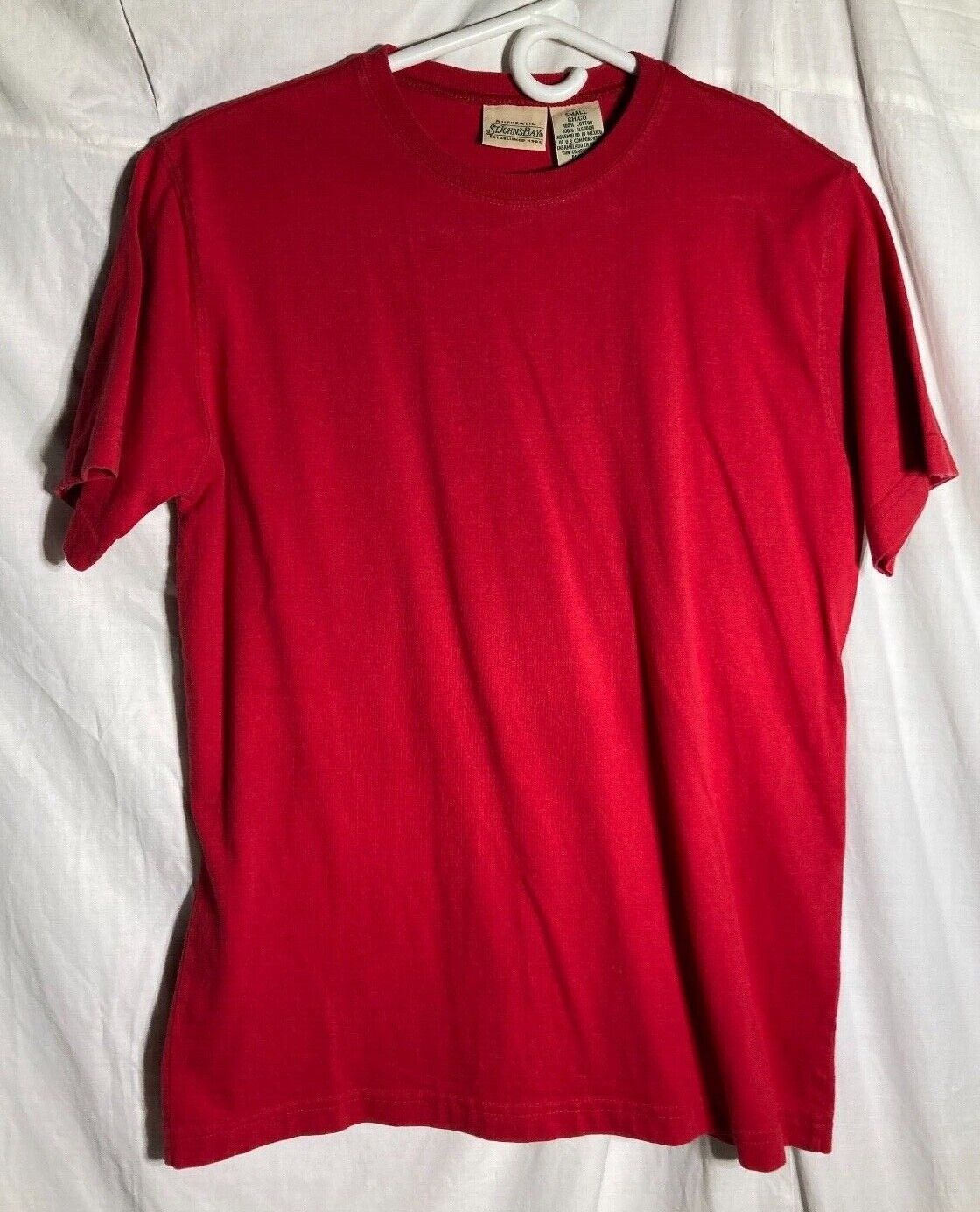 Vtg. St. John\'s Bay 100% Cotton Short Sleeve Crew Neck T-Shirt Women\'s Red Small