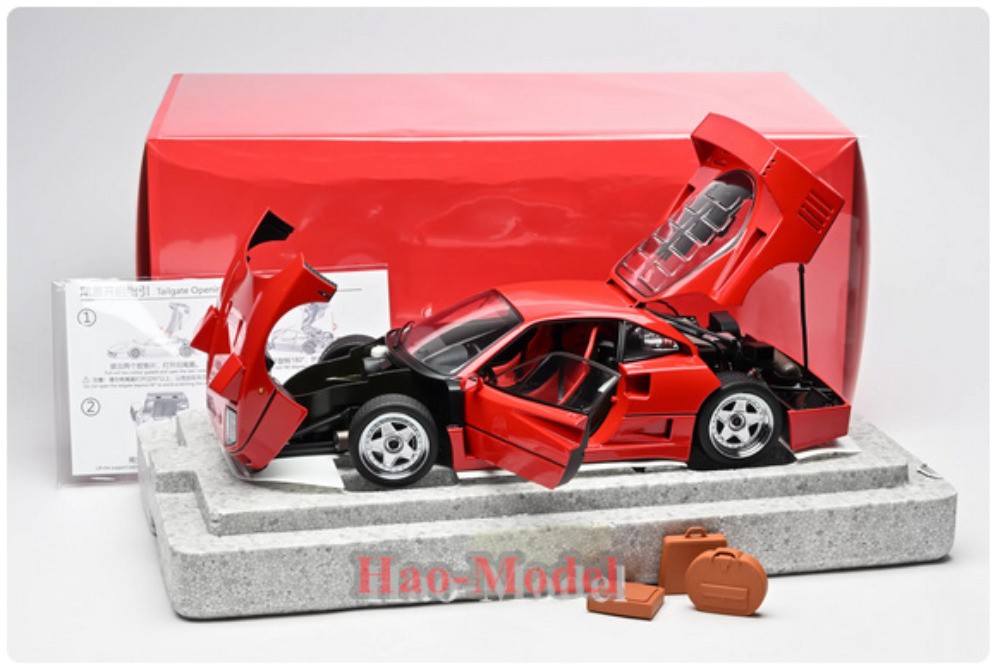 Montage 1/18 Ferrari F40 Foam box/leather base gift box Alloy Diecast Model Car