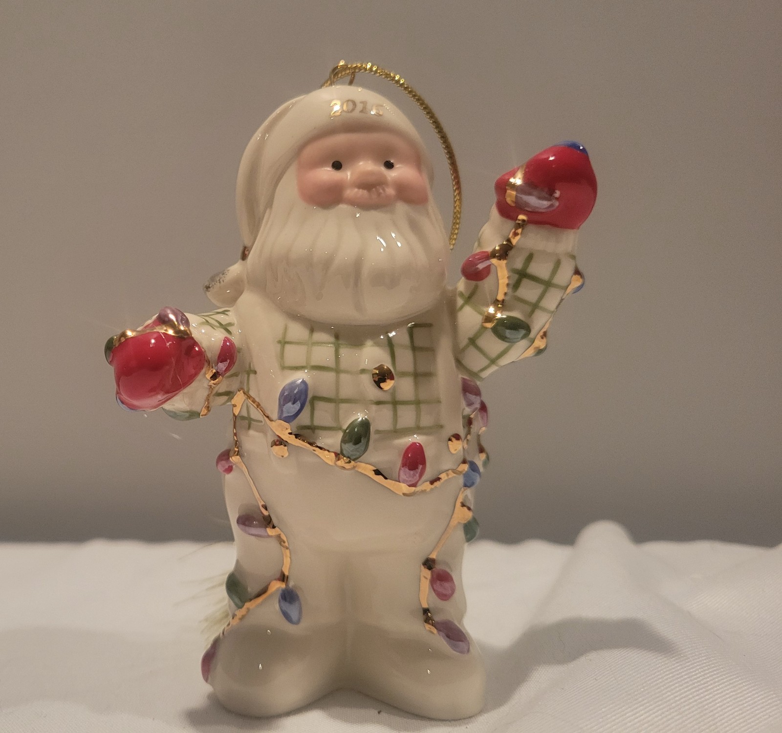 Lenox 2016 Santa's Christmas Lights Holiday Ornament