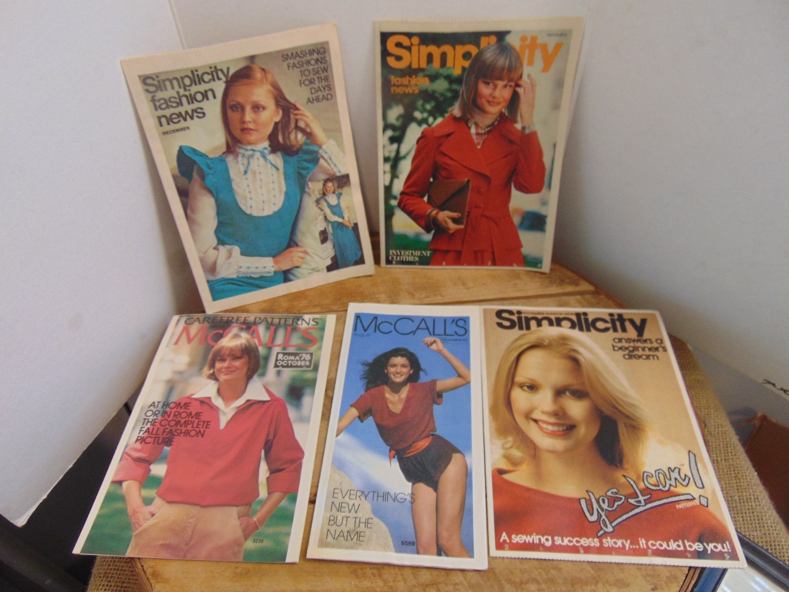Vtg 1970\'s Simplicity & McCalls Fashion News - Lot of 5