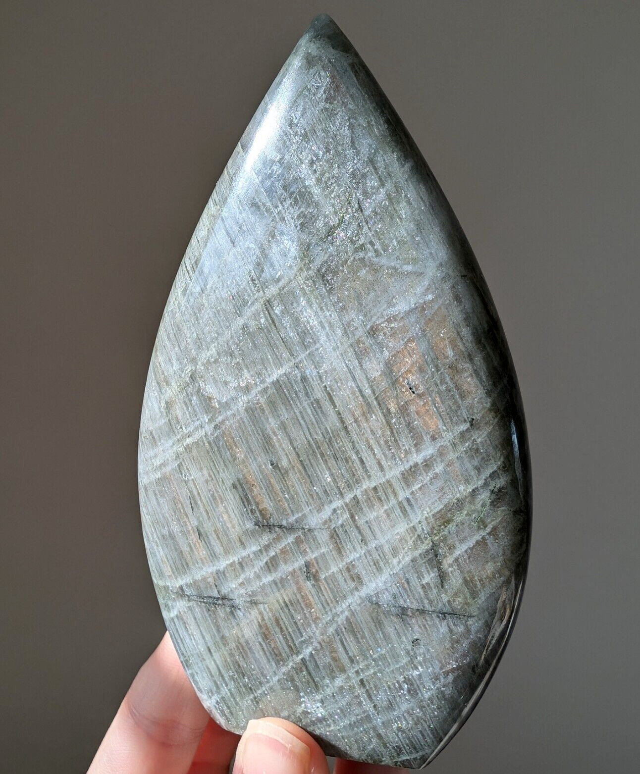 Purple Labradorite Freeform Free Form Ornament Teardrop Crystal Gemstone Mineral