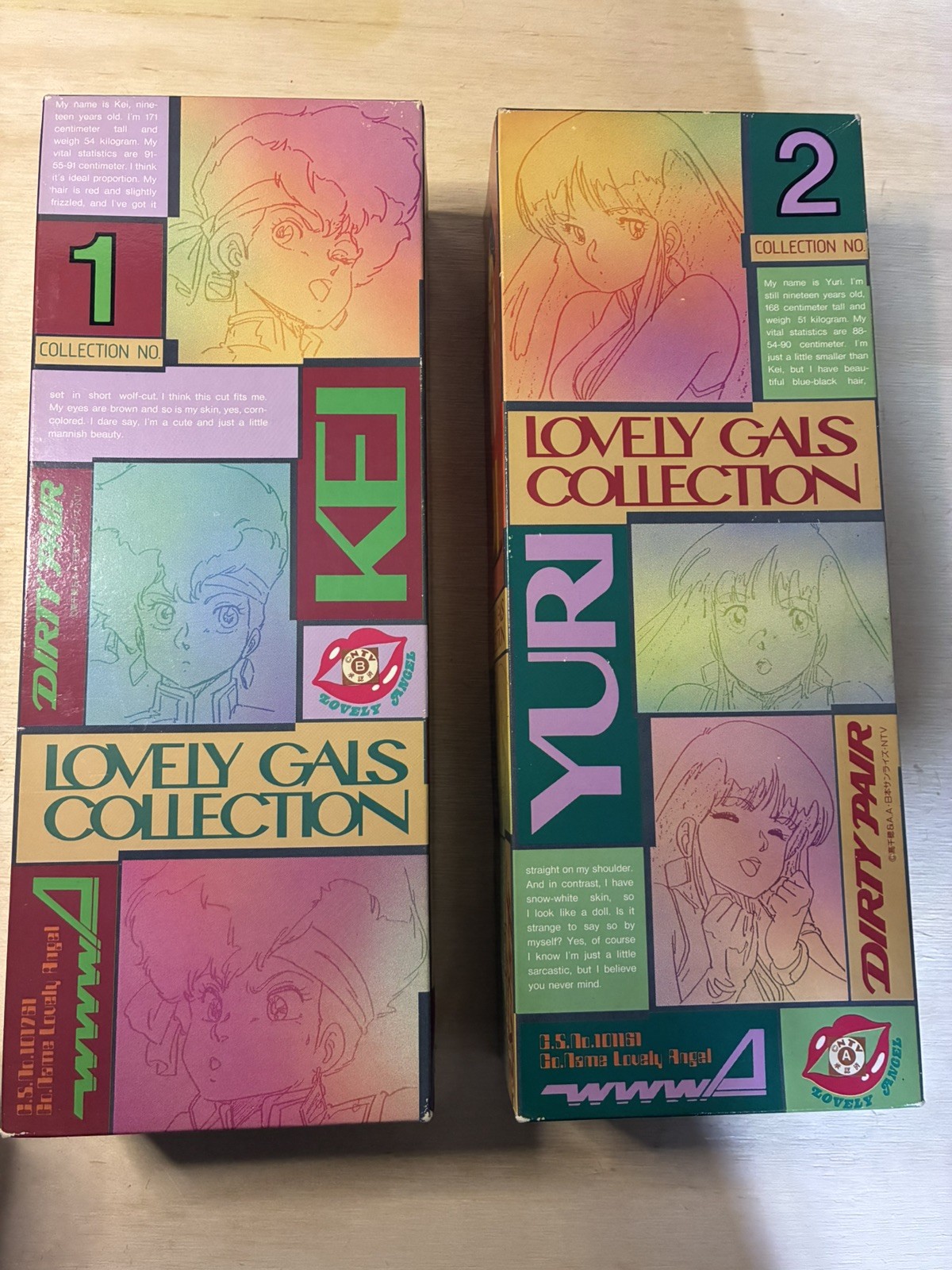 Bandai Dirty Pair Lovely Gals Kei & Yuri 1:6 Figure Set 1985 Boxed