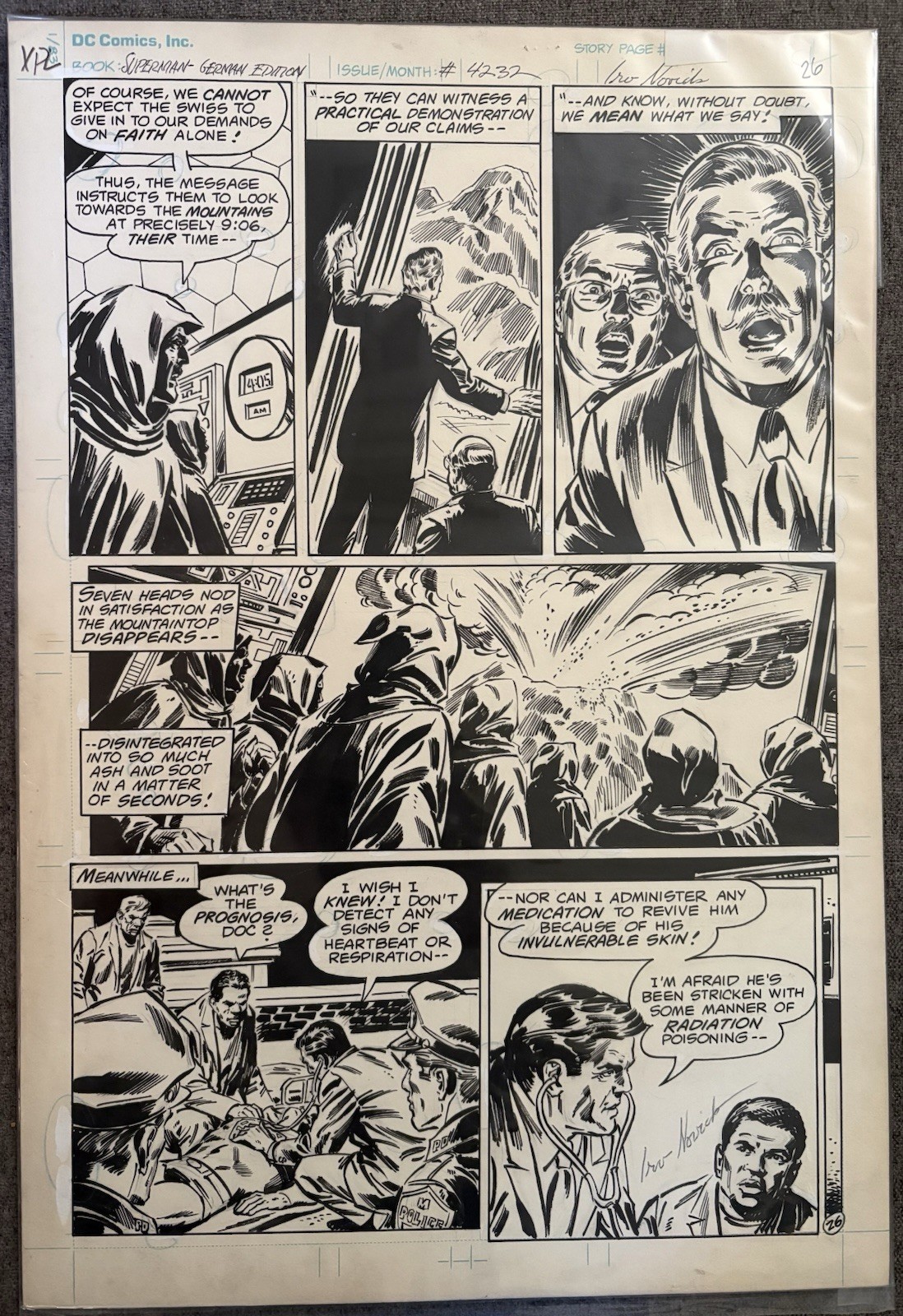 Superman Album #9 Page #26 Original Art DC 1984 by: Irv Novick & Tony DeZuniga.