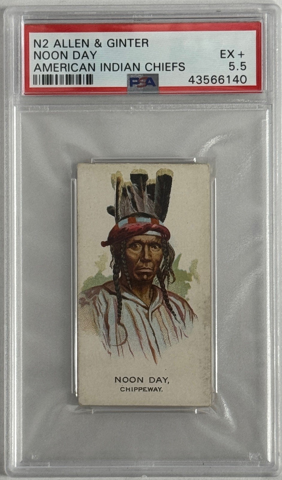 1888 N2 ALLEN & GINTER NOON DAY AMERICAN INDIAN CHIEFS PSA 5.5 43566140