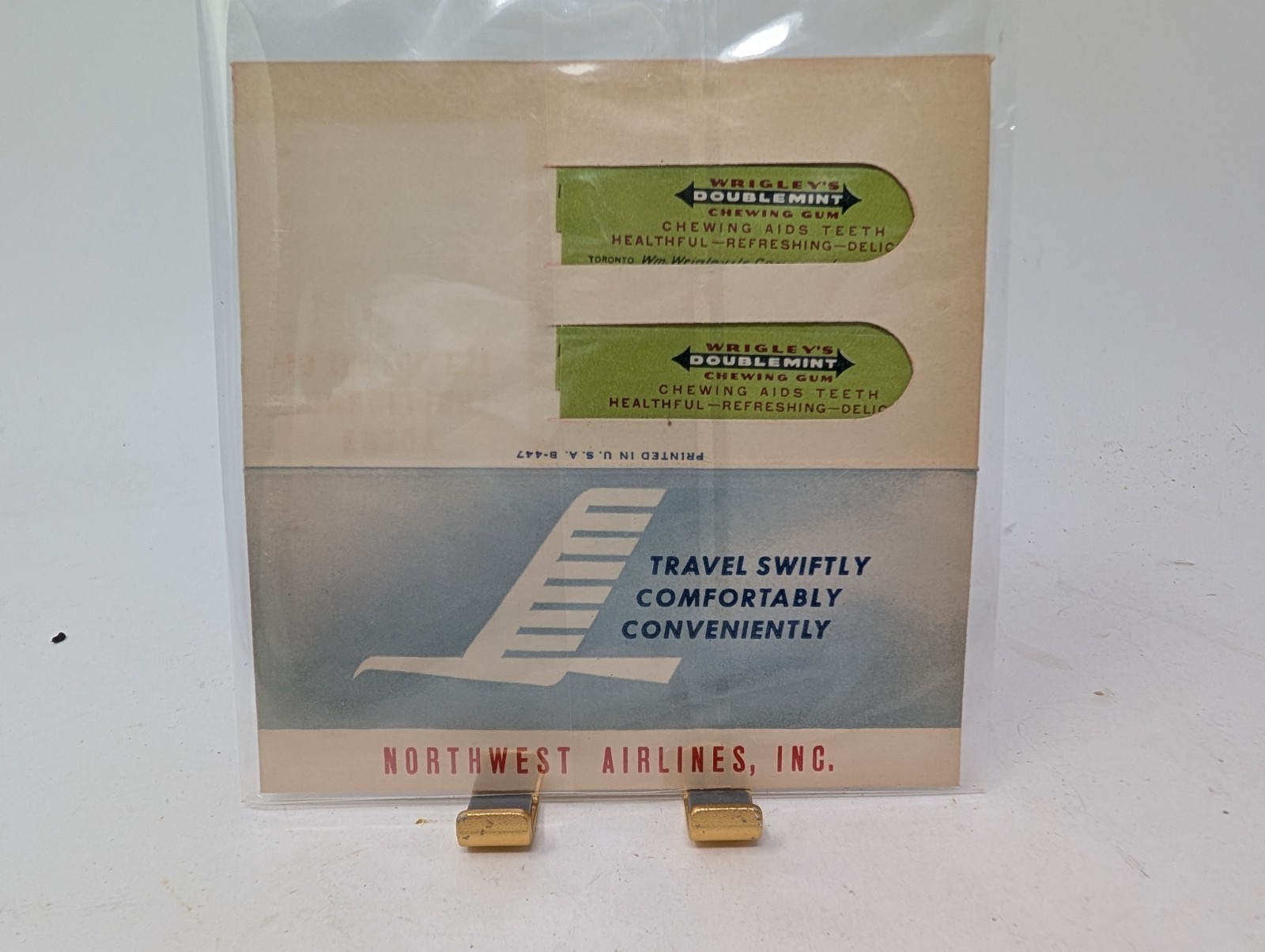 Vintage Northwest Airlines Wrigley\'s Doublemint Gum Advertising Sampler B-447