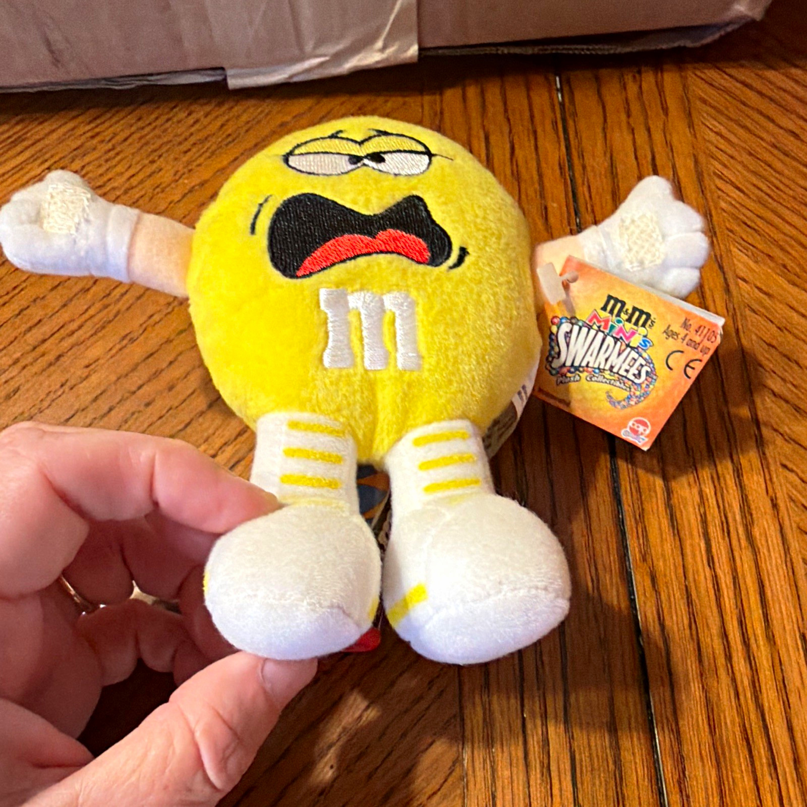 M&M\'s Swarmies Minis Yellow Plush Character Collectible 1998 w/ Tag