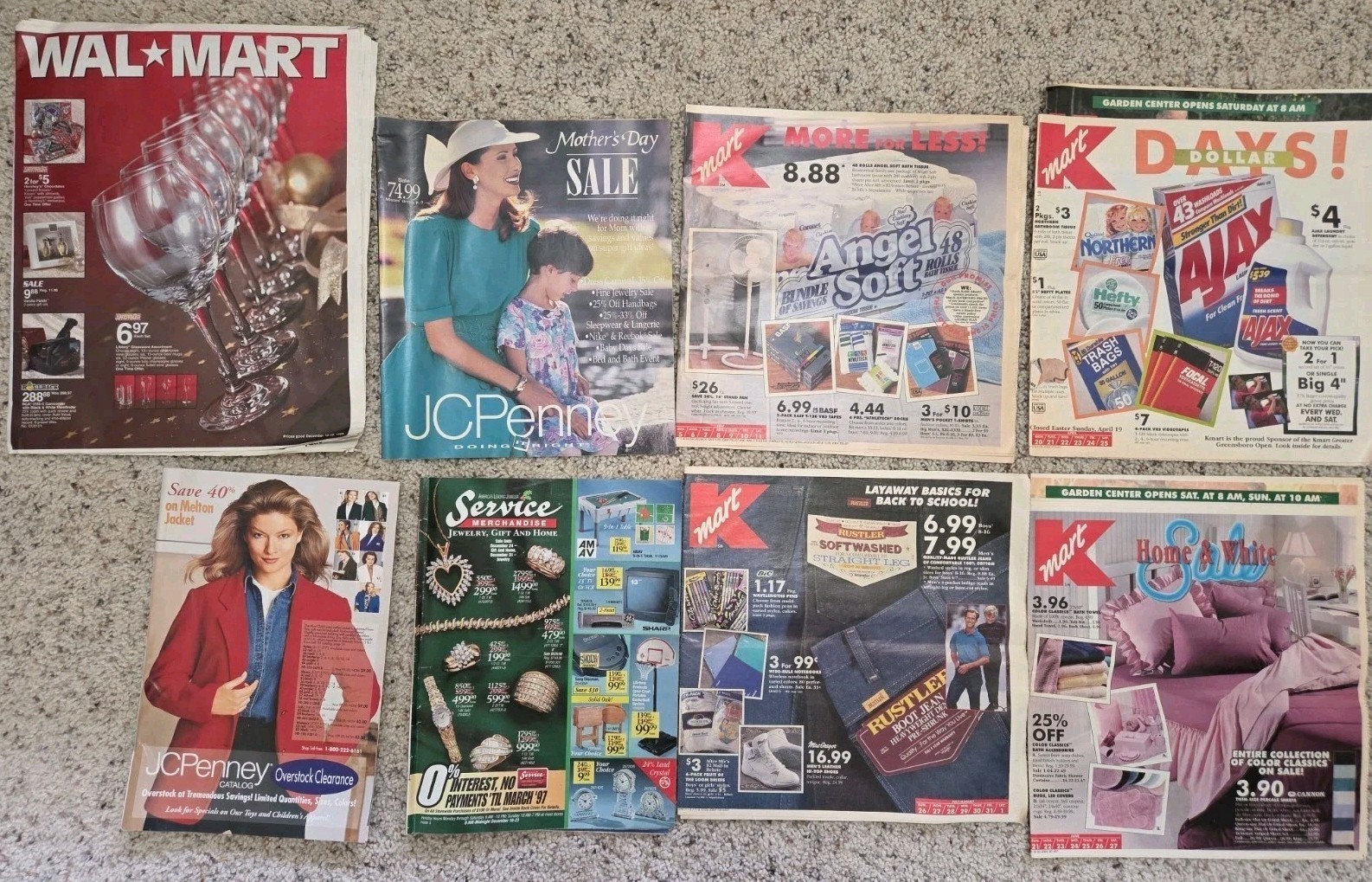 Vtg 90's Catalog Insert Circular Lot JCPenney Walmart Kmart Service Merchandise 