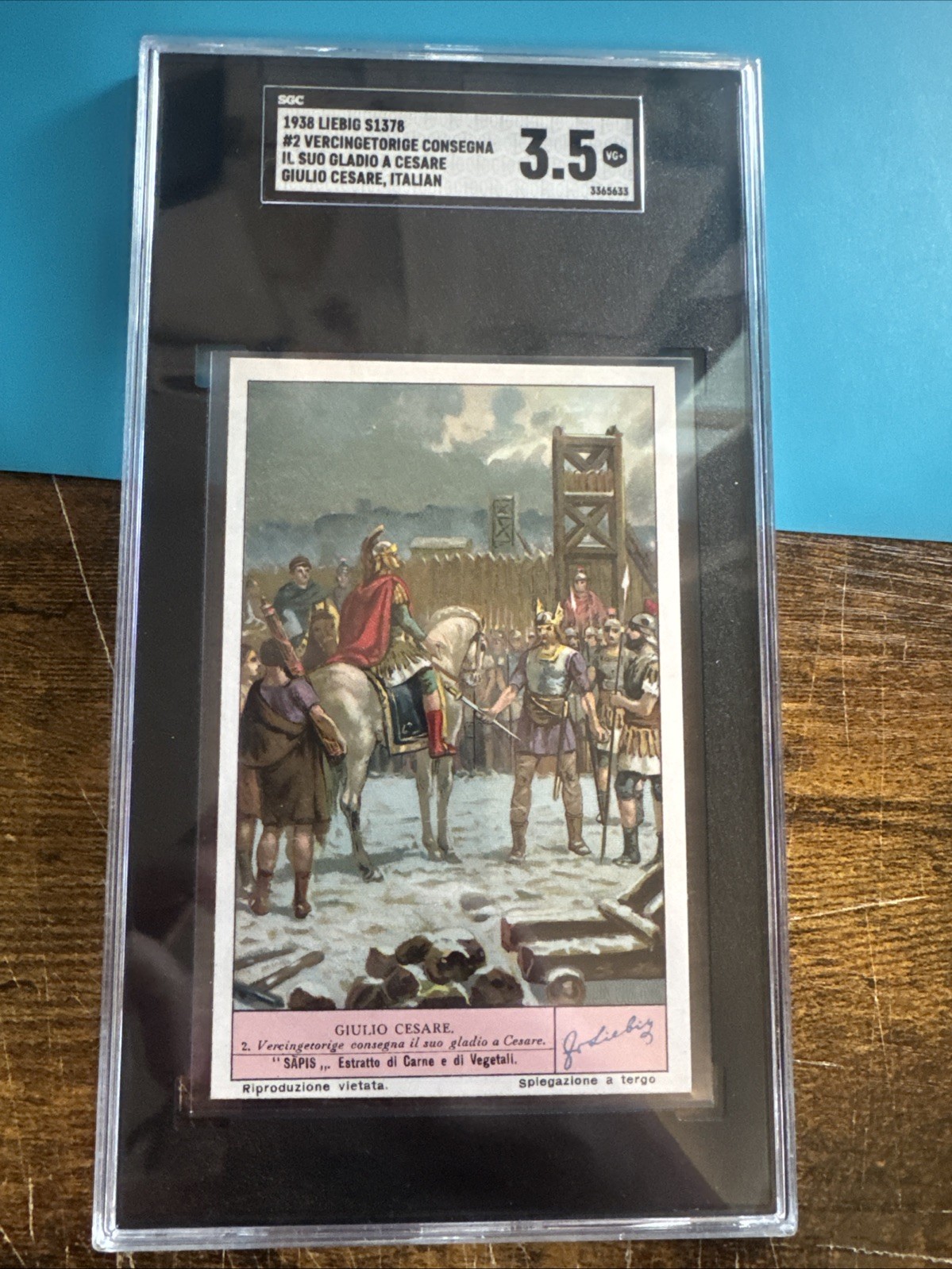 1938 Liebig S1378 Julius Cesear #2 Sgc 3.5 Shameful Delivery Sword