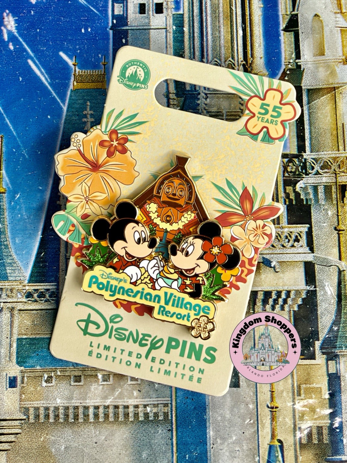 2026 Walt Disney World Parks Pin Polynesian Resort 55th Anniversary LE 2000