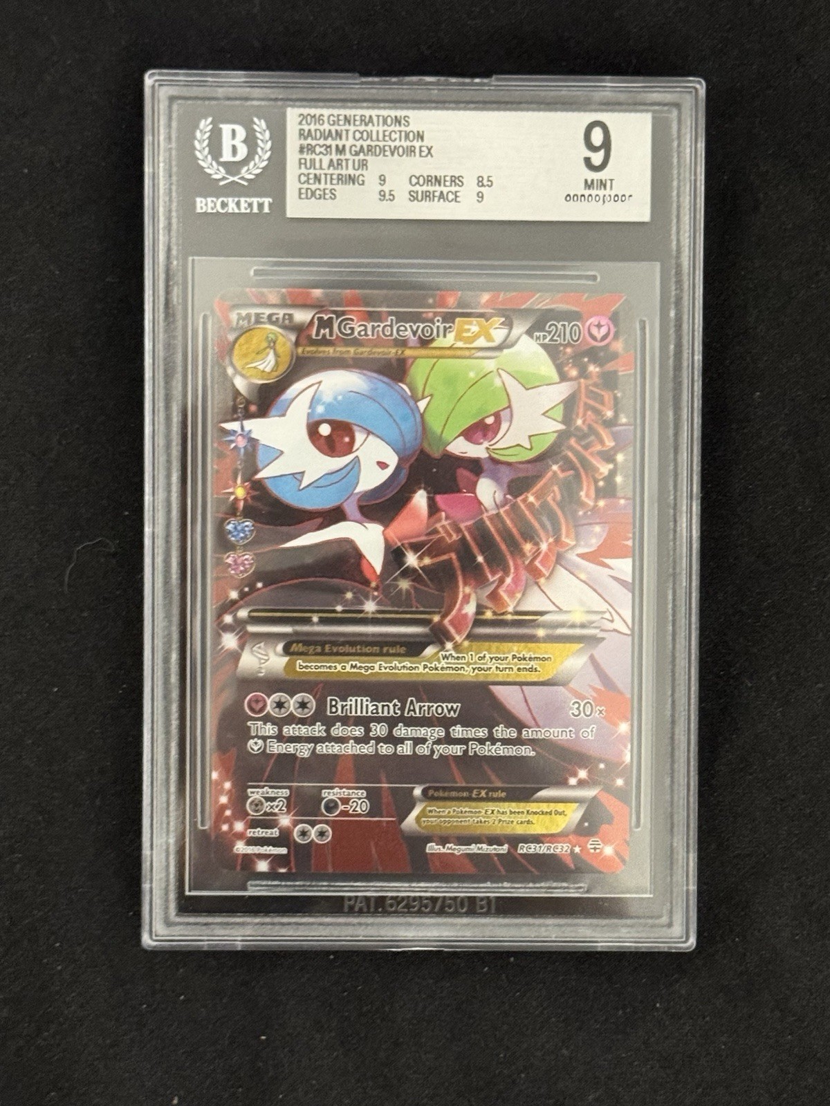 Pokemon 2016 Generations M Gardevoir EX RC31/RC32 Full Art English BGS 9