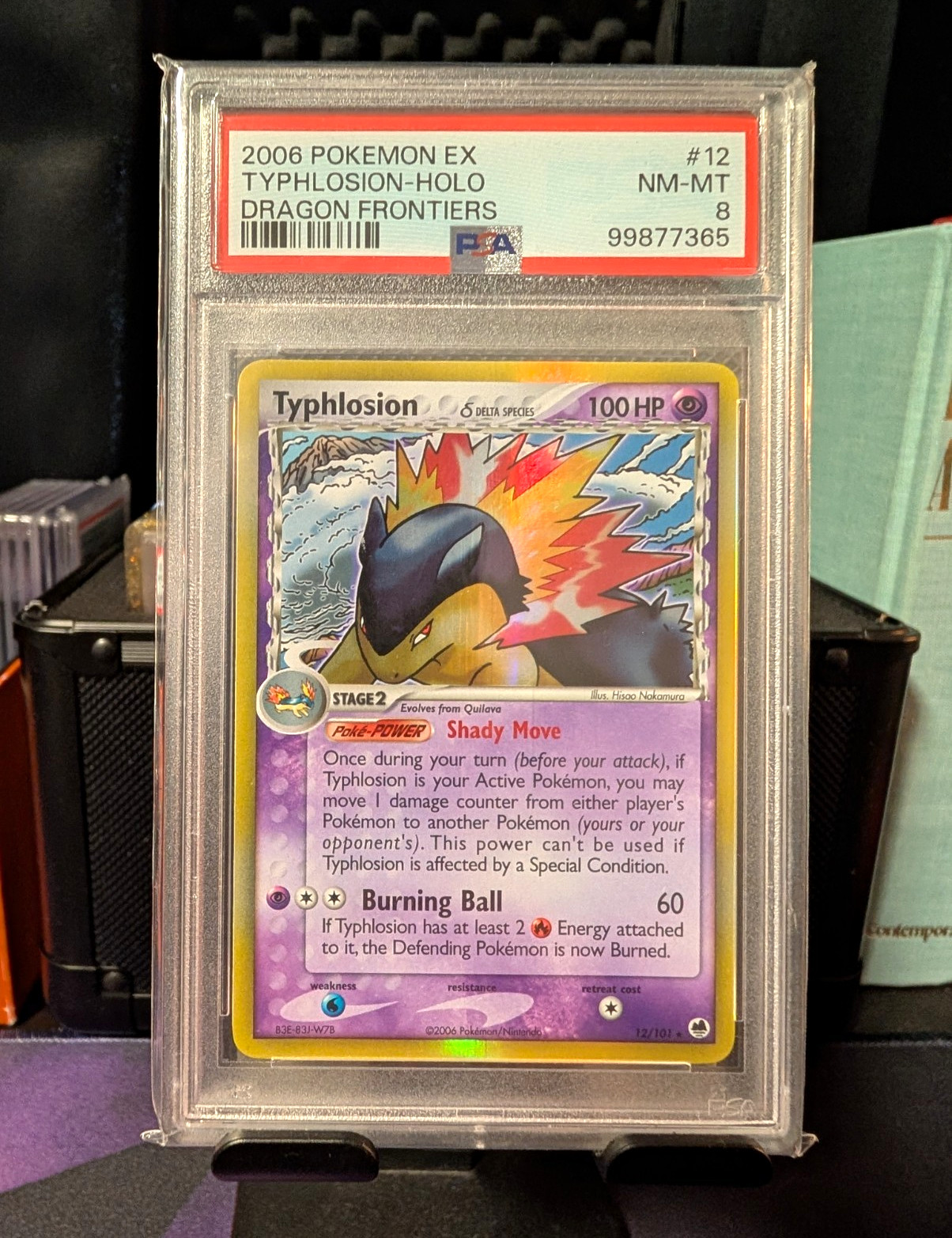 PSA 8 2006 Pokémon TCG EX Dragon Frontiers Typhlosion Holo #12/101