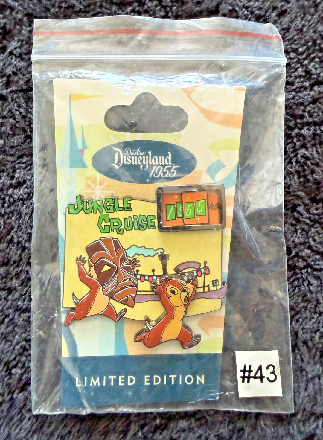 Disneyland DLR Dateline 1955 55 Years Jungle Cruise Chip Dale LE 755 Pin NIB